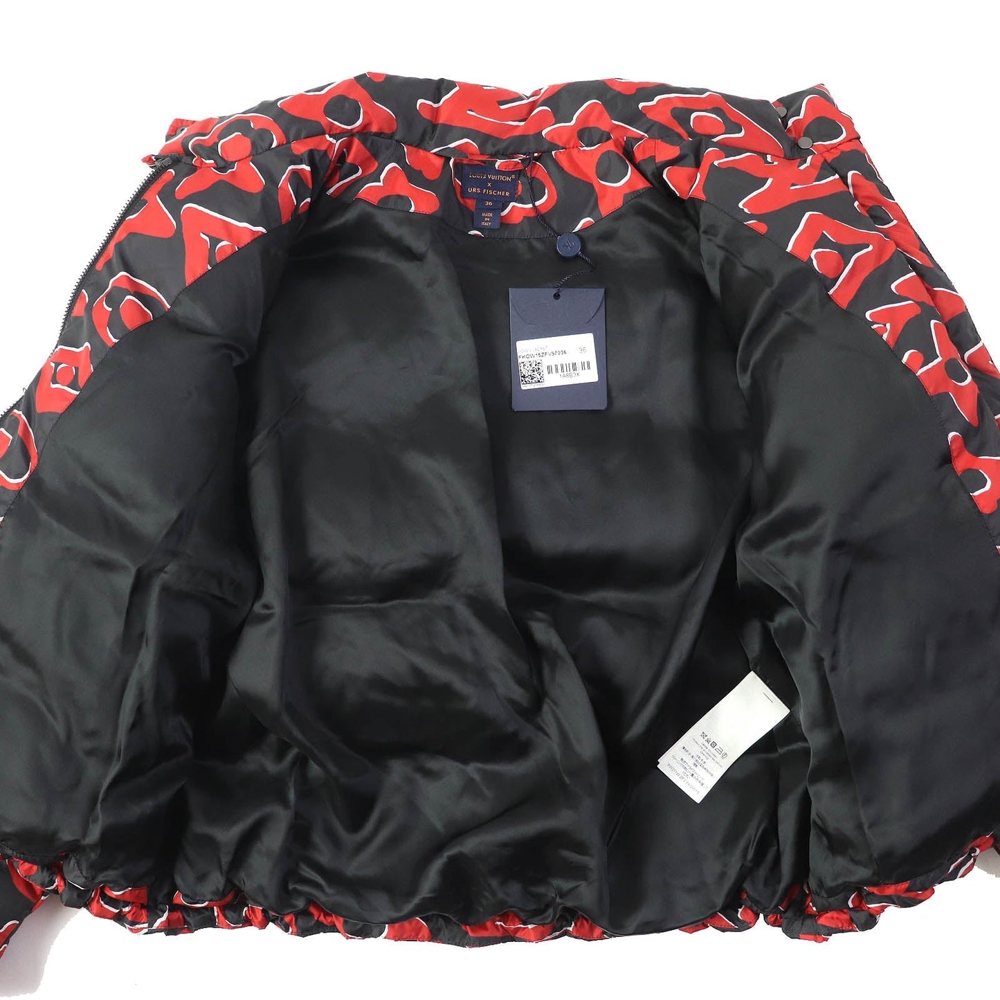 LOUIS VUITTON Down jacket 1A8B3X polyester Red Black type 36