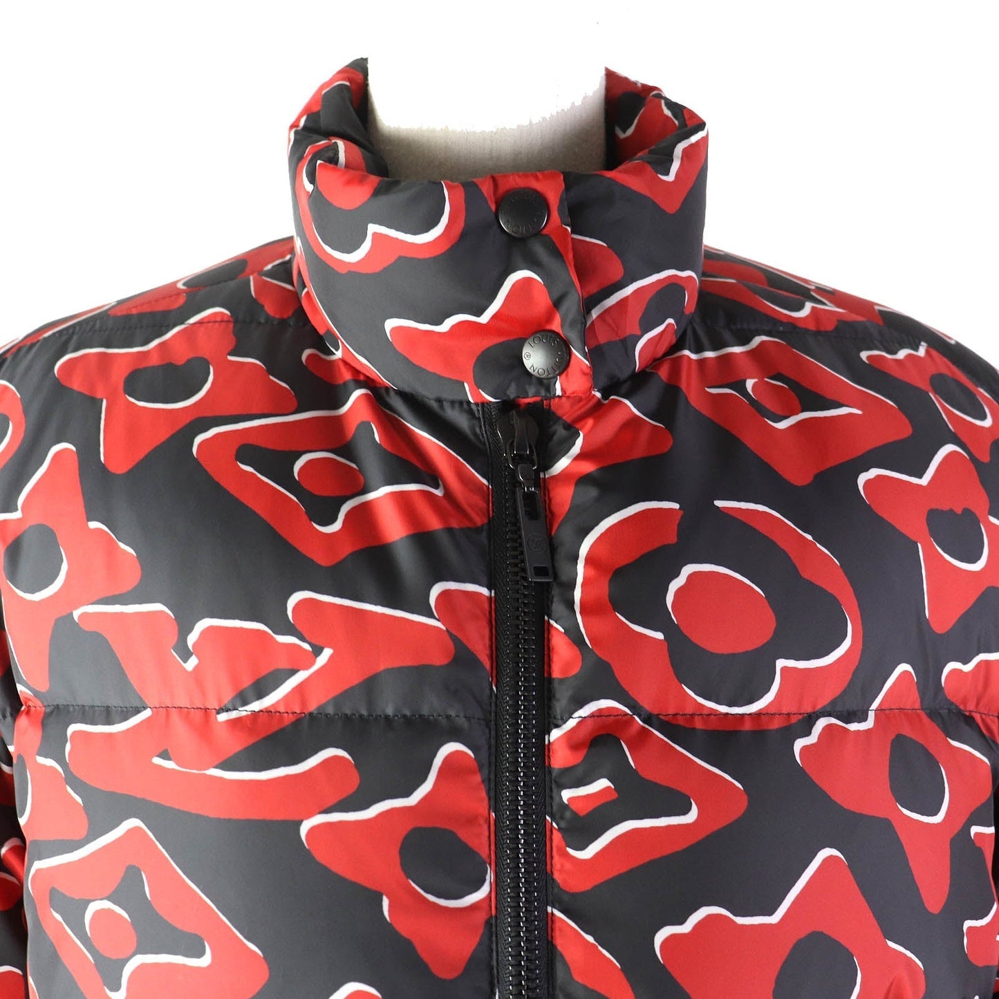 LOUIS VUITTON Down jacket 1A8B3X polyester Red Black type 36