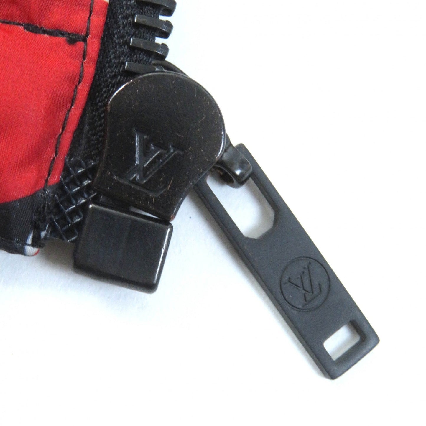 LOUIS VUITTON Down jacket 1A8B3X polyester Red Black type 36