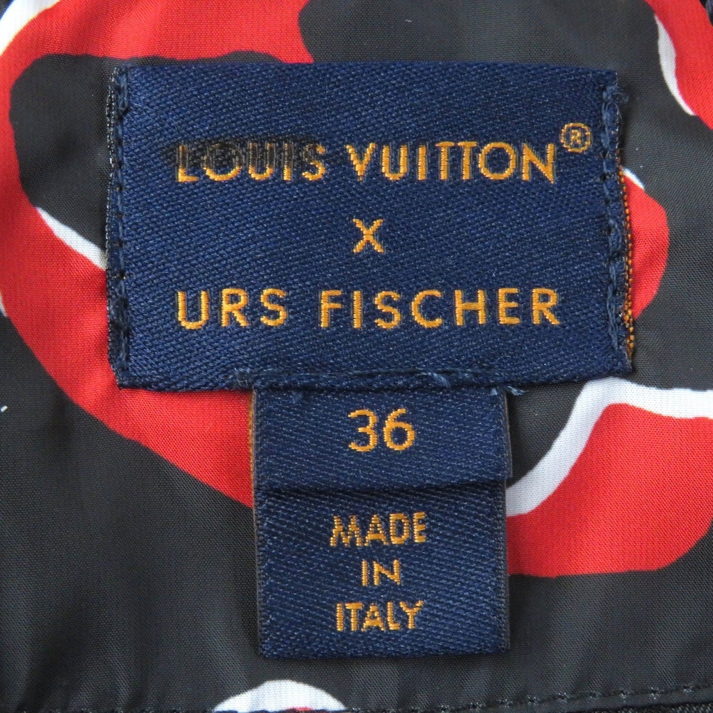 LOUIS VUITTON Down jacket 1A8B3X polyester Red Black type 36