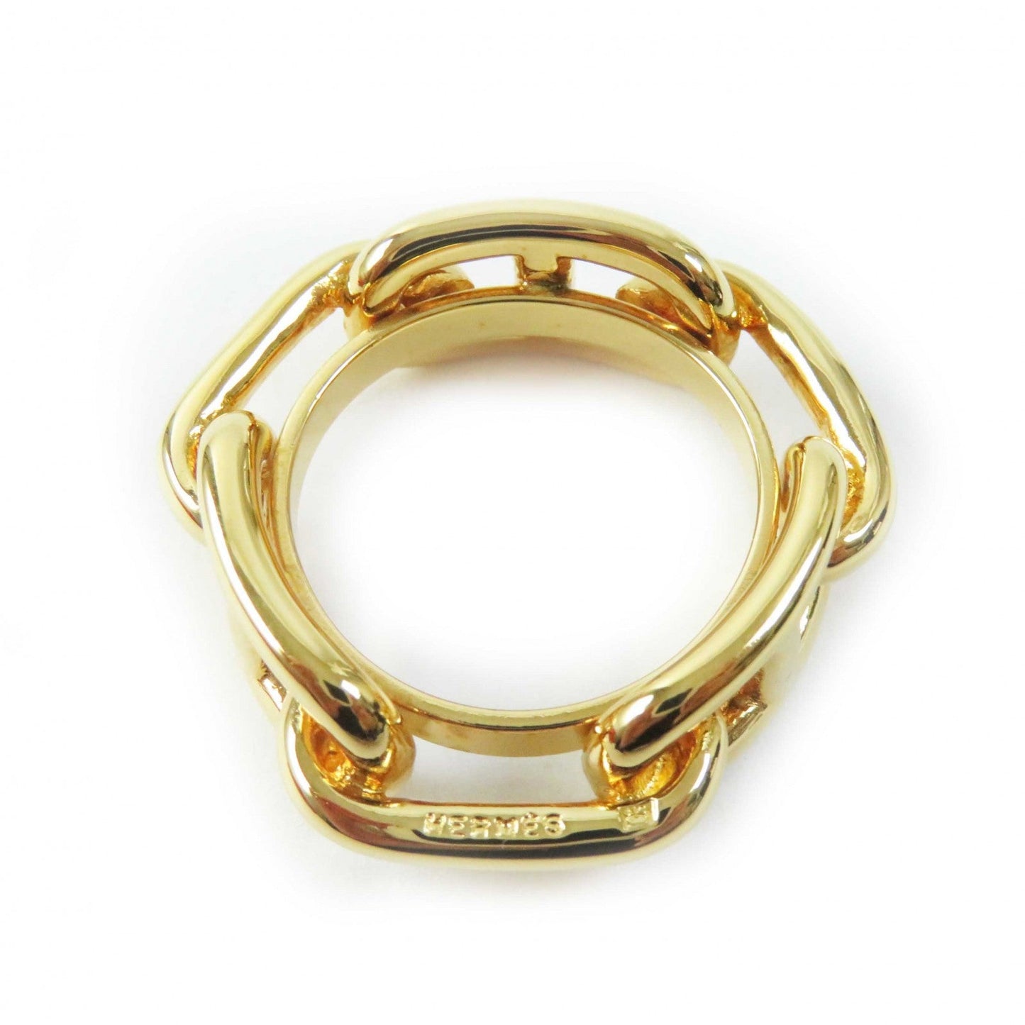 HERMES Scarf ring plating gold Lugate Chene Dunkle