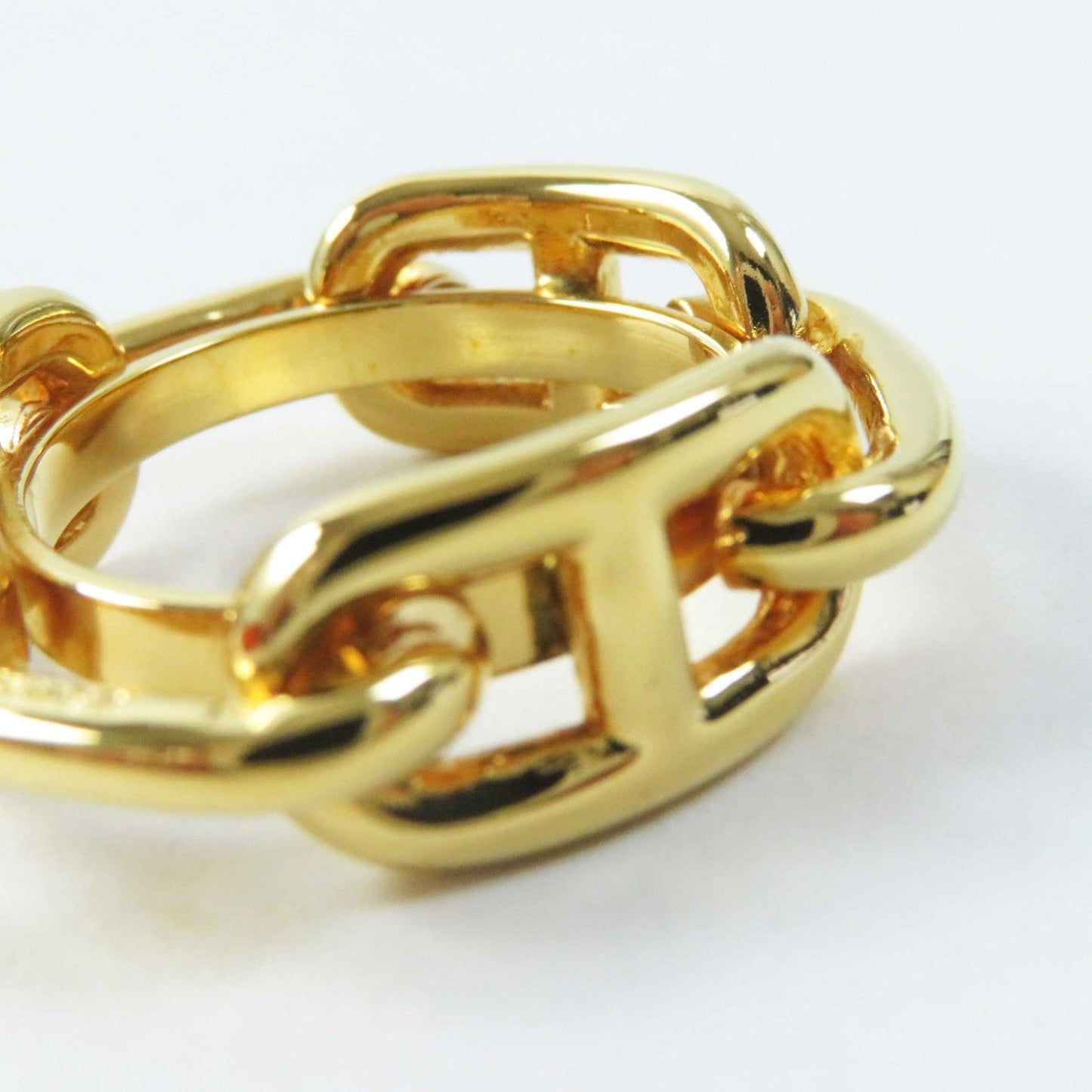 HERMES Scarf ring plating gold Lugate Chene Dunkle