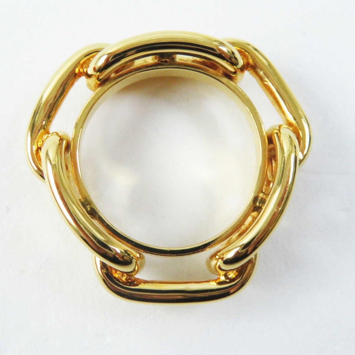 HERMES Scarf ring plating gold Lugate Chene Dunkle
