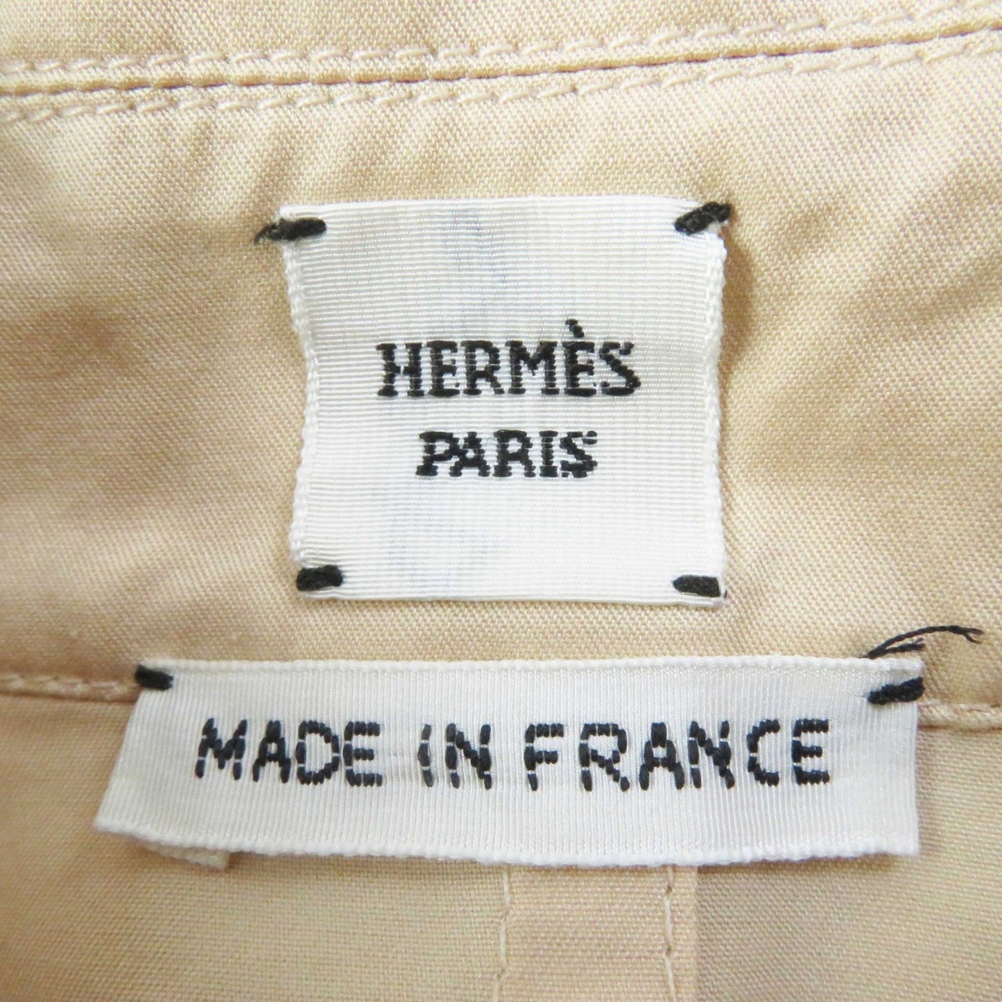 HERMES one piece 3E0548DX silk beige 34