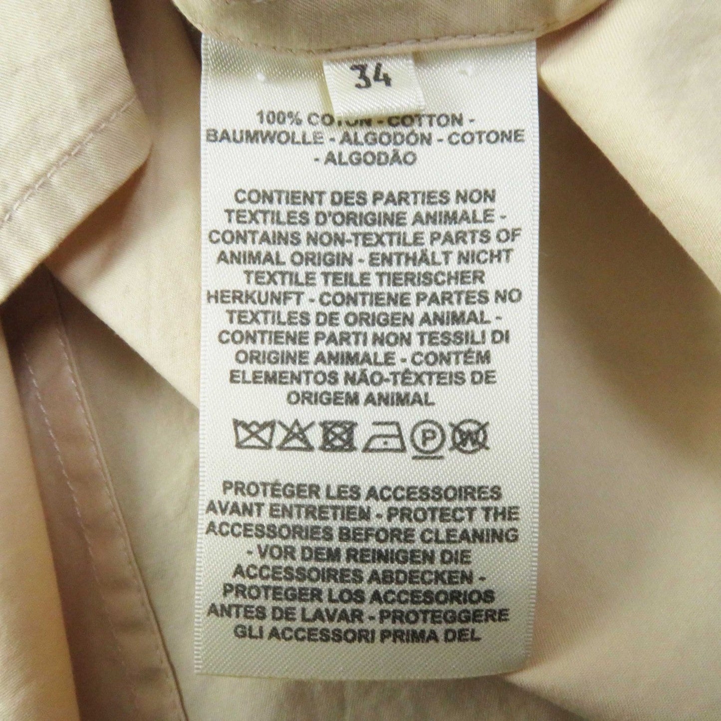 HERMES one piece 3E0548DX silk beige 34