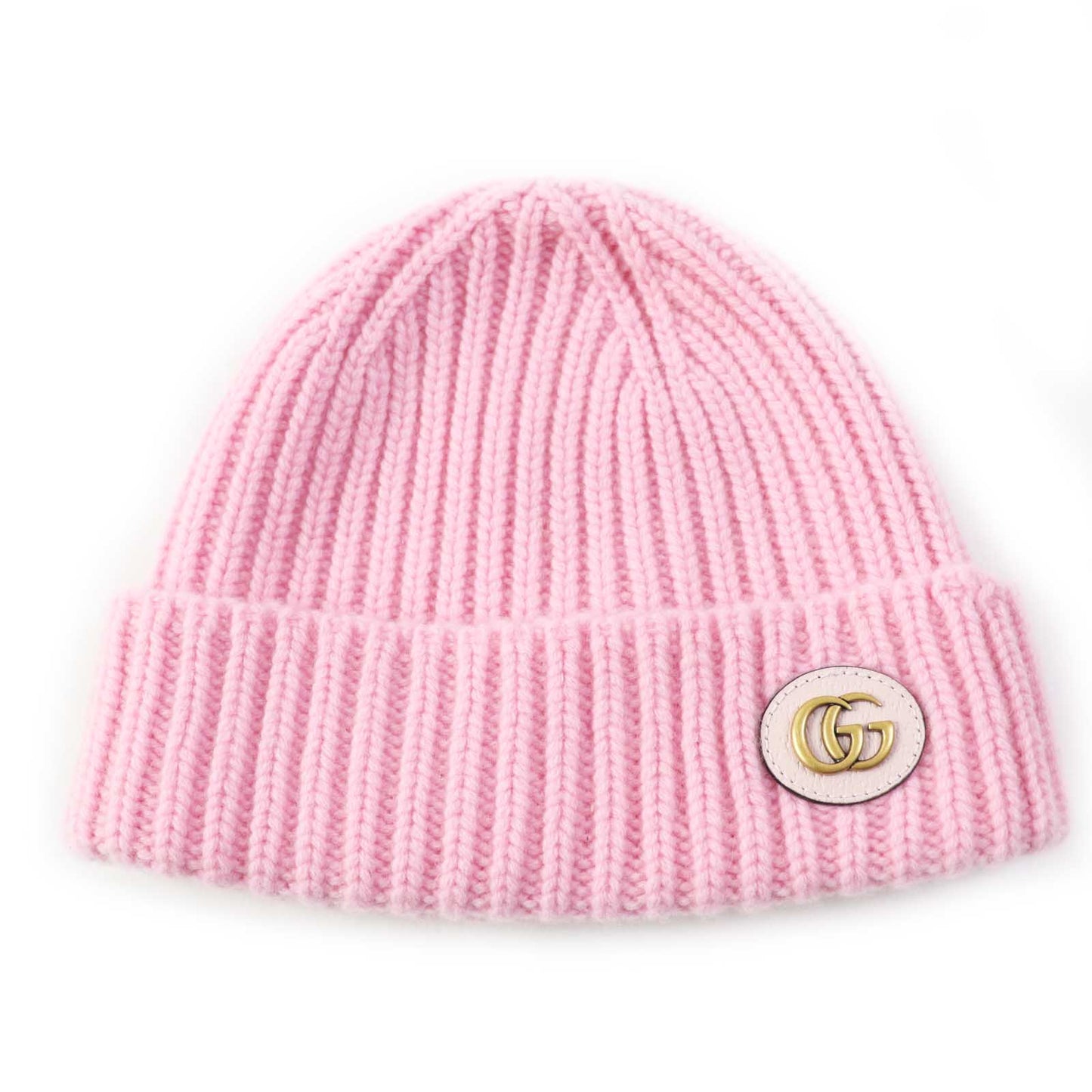 GUCCI Knit cap 764594 wool pink M 57 21cm