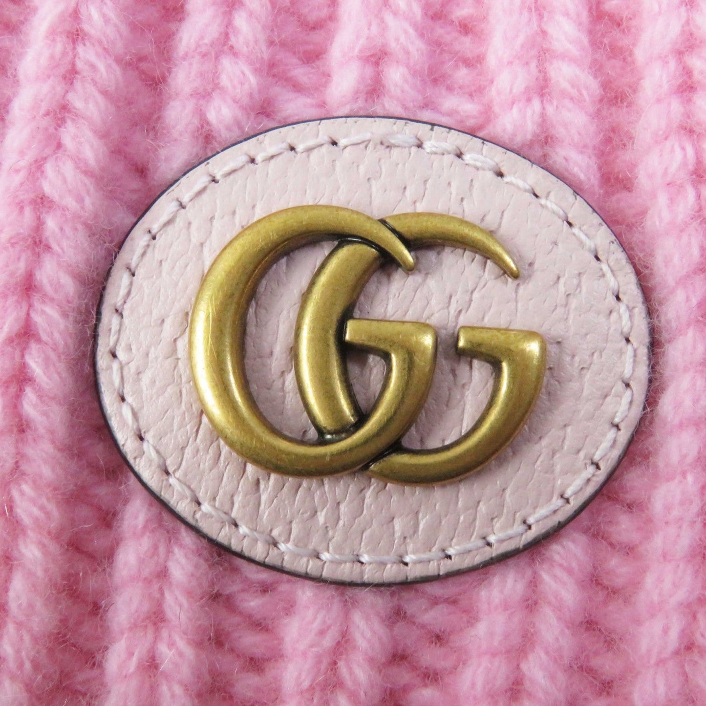 GUCCI Knit cap 764594 wool pink M 57 21cm