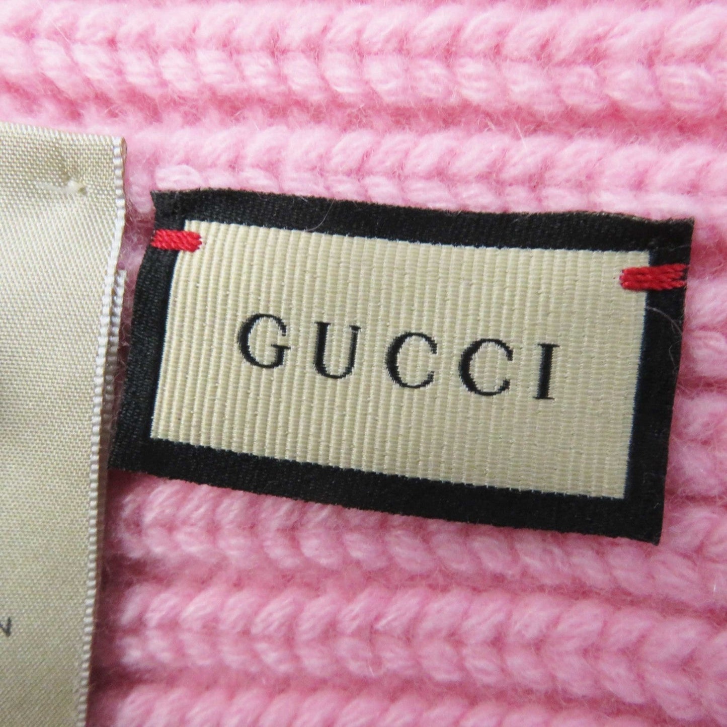 GUCCI Knit cap 764594 wool pink M 57 21cm