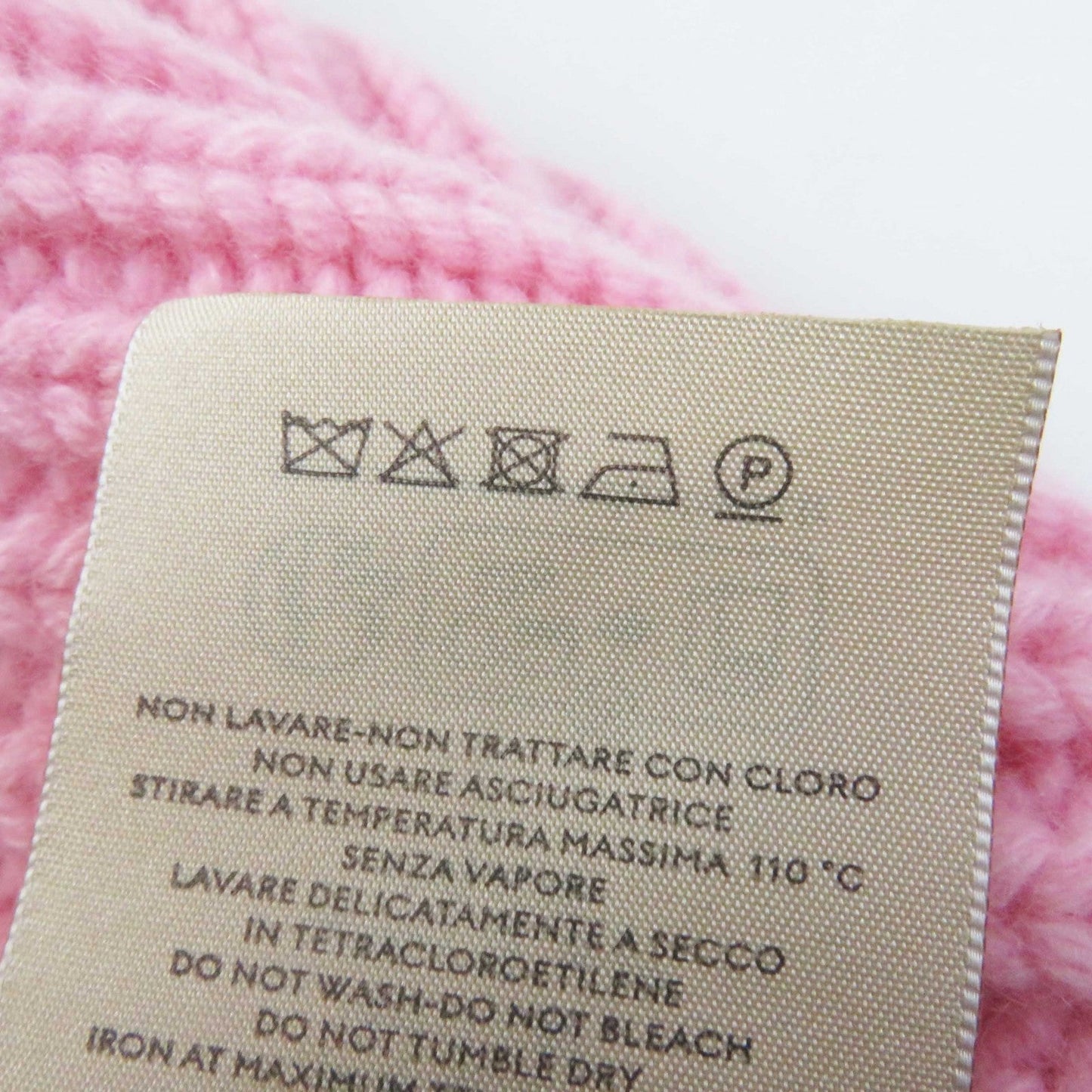 GUCCI Knit cap 764594 wool pink M 57 21cm