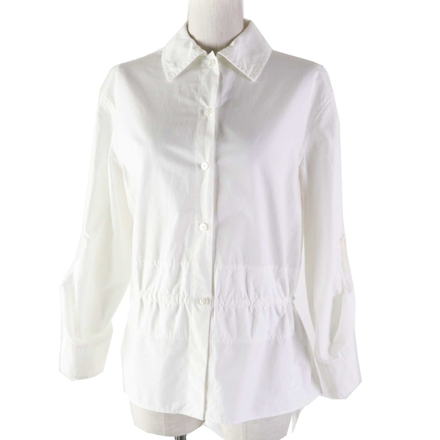 HERMES Long sleeve shirt 3E0638DT cotton white 34