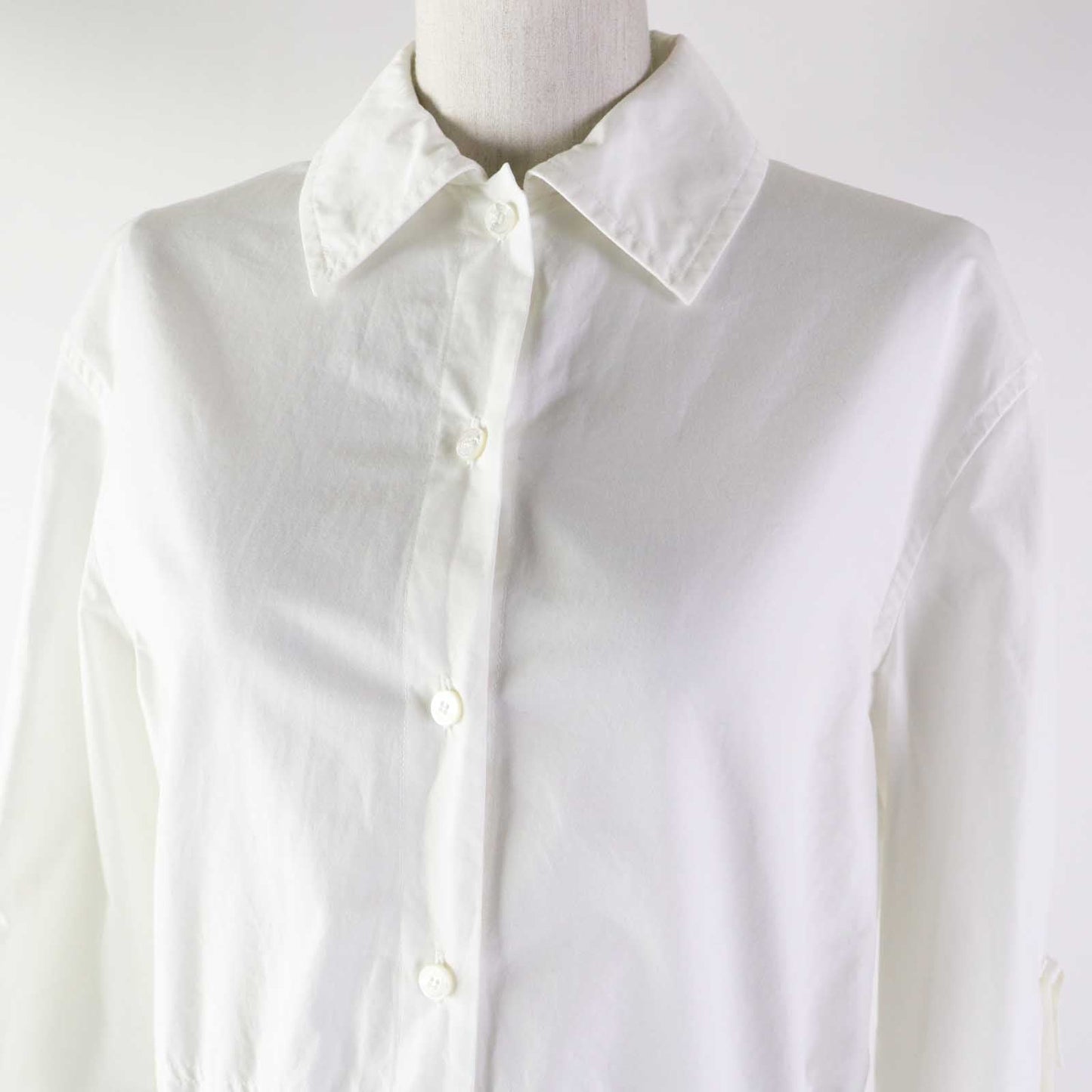 HERMES Long sleeve shirt 3E0638DT cotton white 34