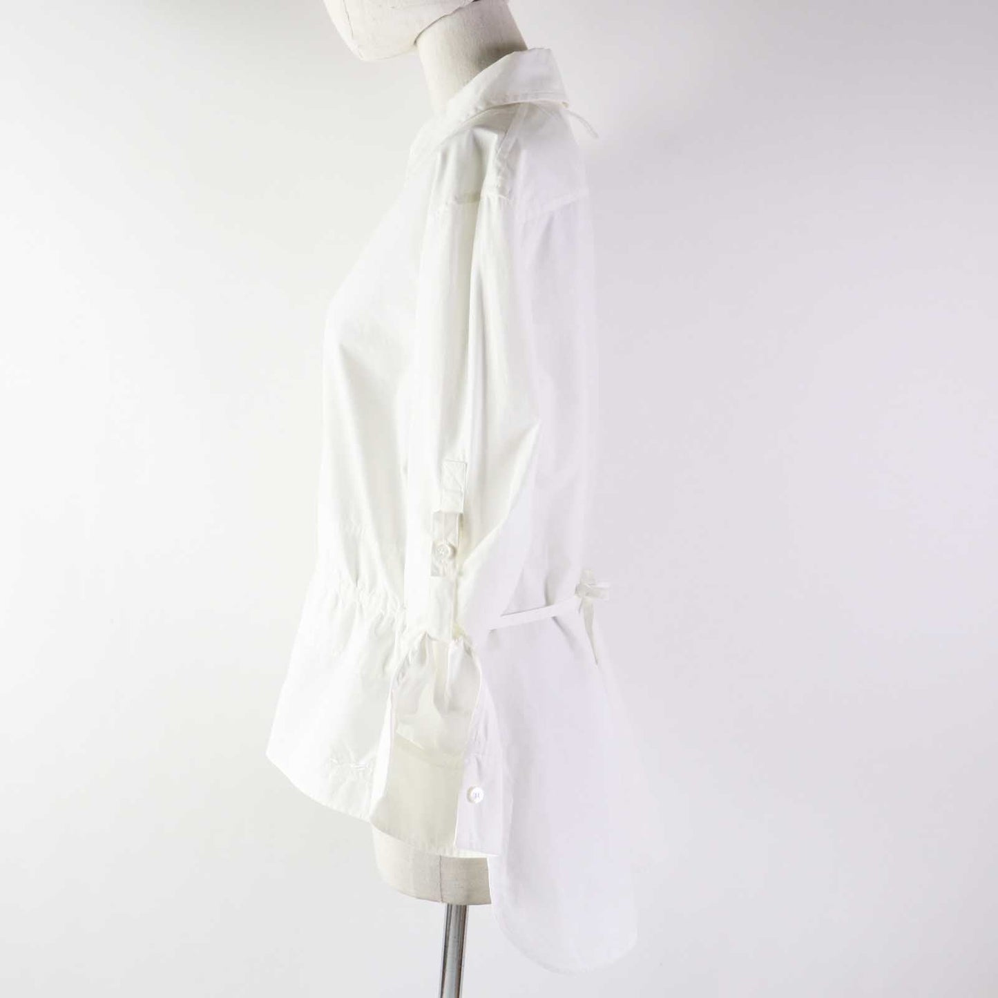 HERMES Long sleeve shirt 3E0638DT cotton white 34