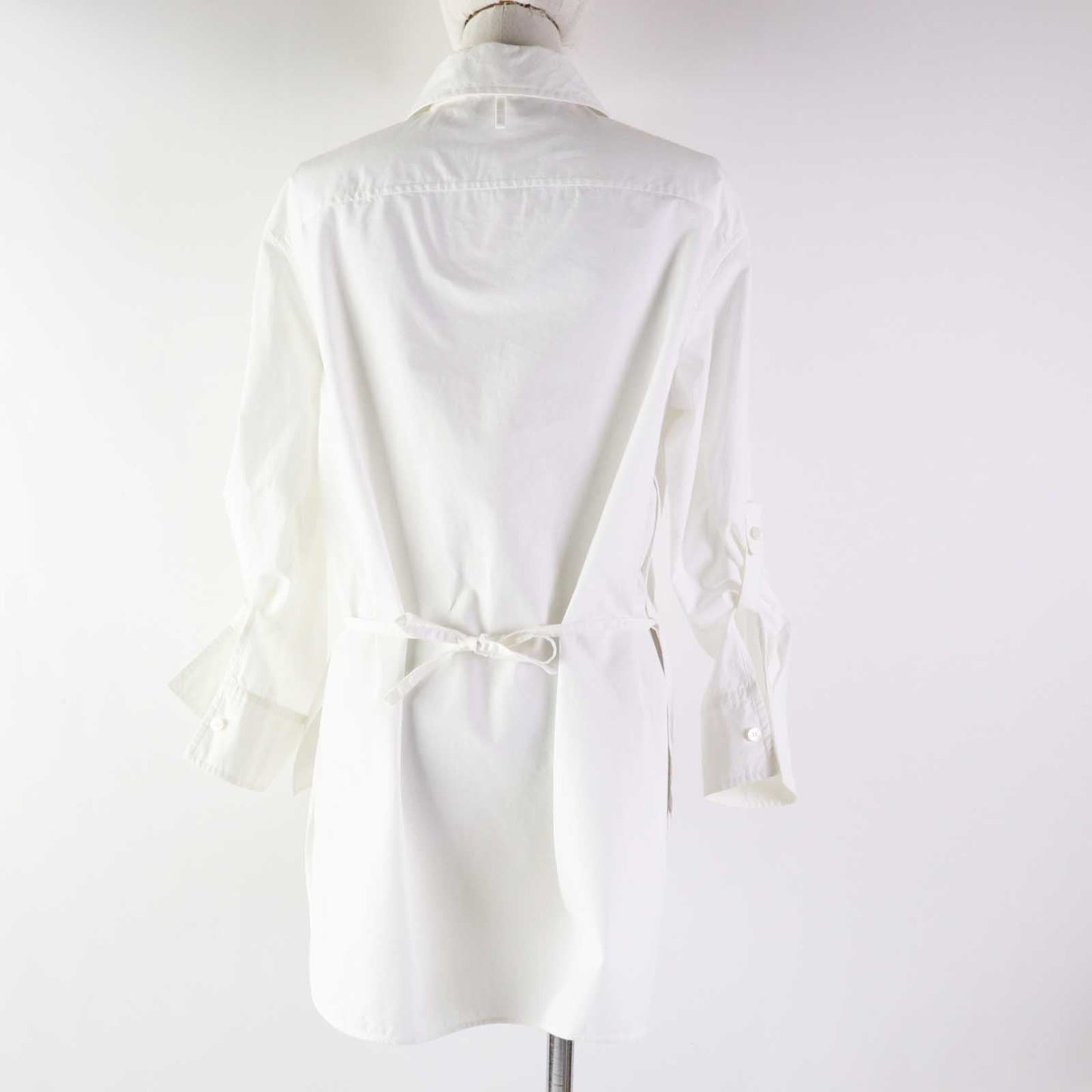 HERMES Long sleeve shirt 3E0638DT cotton white 34