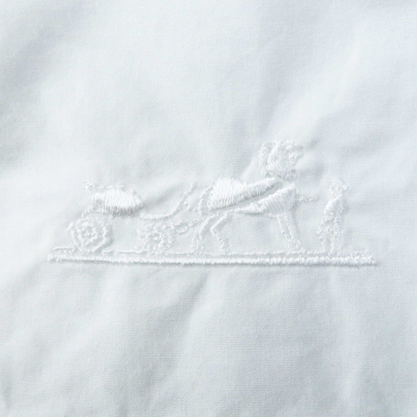 HERMES Long sleeve shirt 3E0638DT cotton white 34