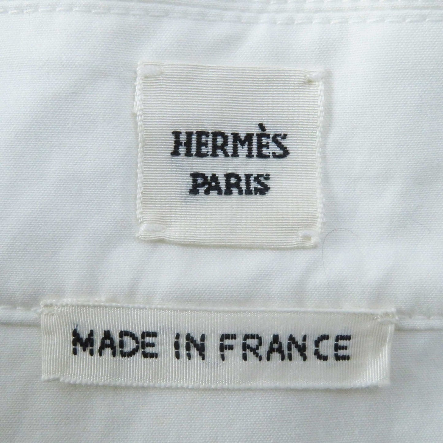 HERMES Long sleeve shirt 3E0638DT cotton white 34