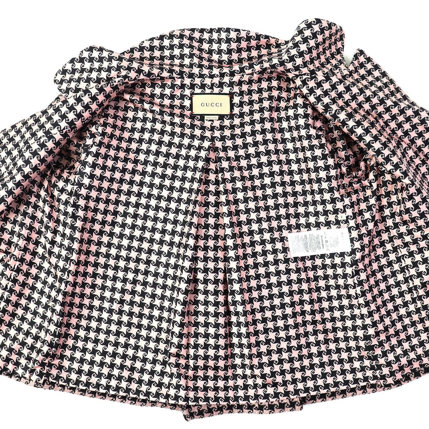 GUCCI 674323 ZAHXM Outer: 90% wool, Outer: 10% nylon, Lining: 100% silk Pink black Women 36 Used