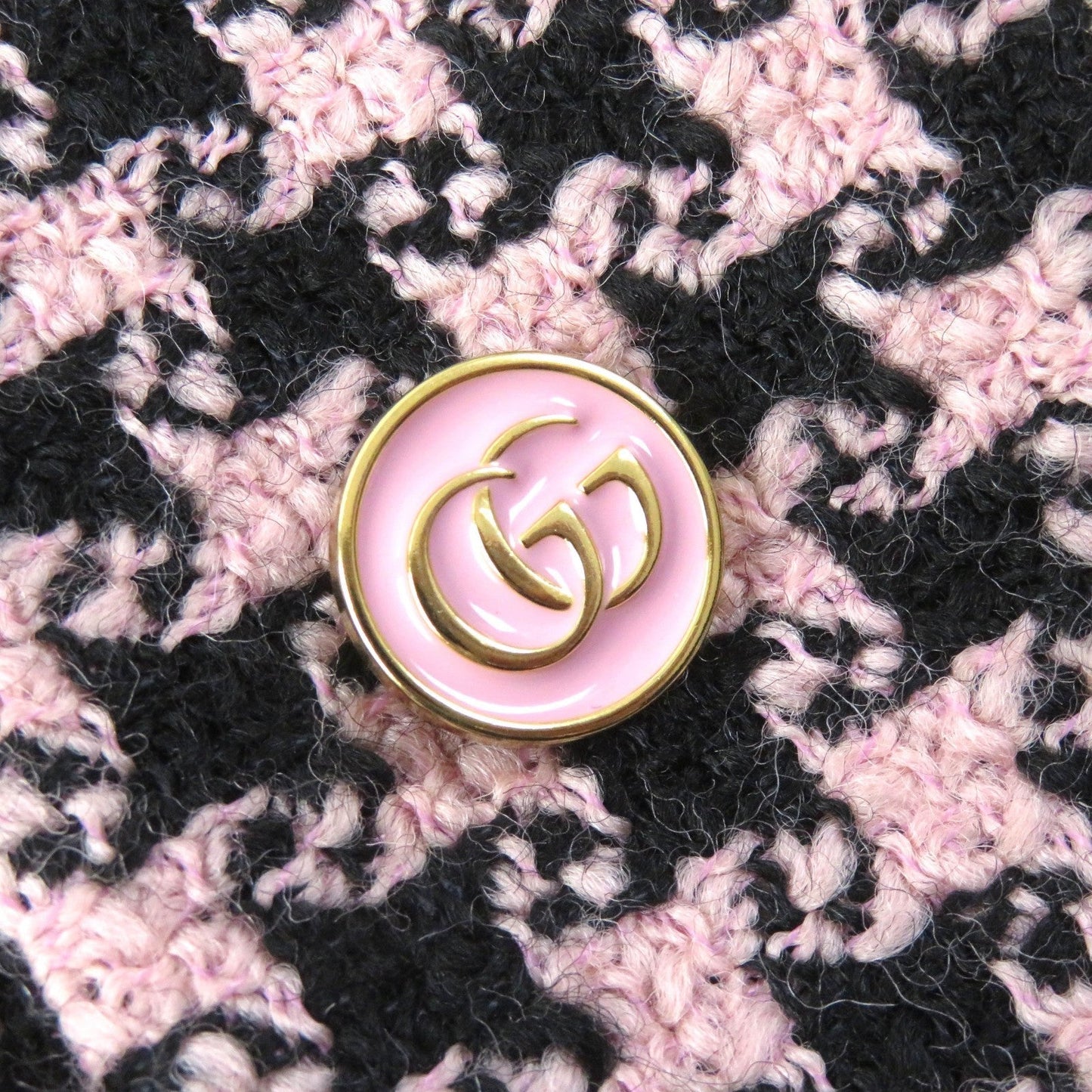 GUCCI 674323 ZAHXM Outer: 90% wool, Outer: 10% nylon, Lining: 100% silk Pink black Women 36 Used