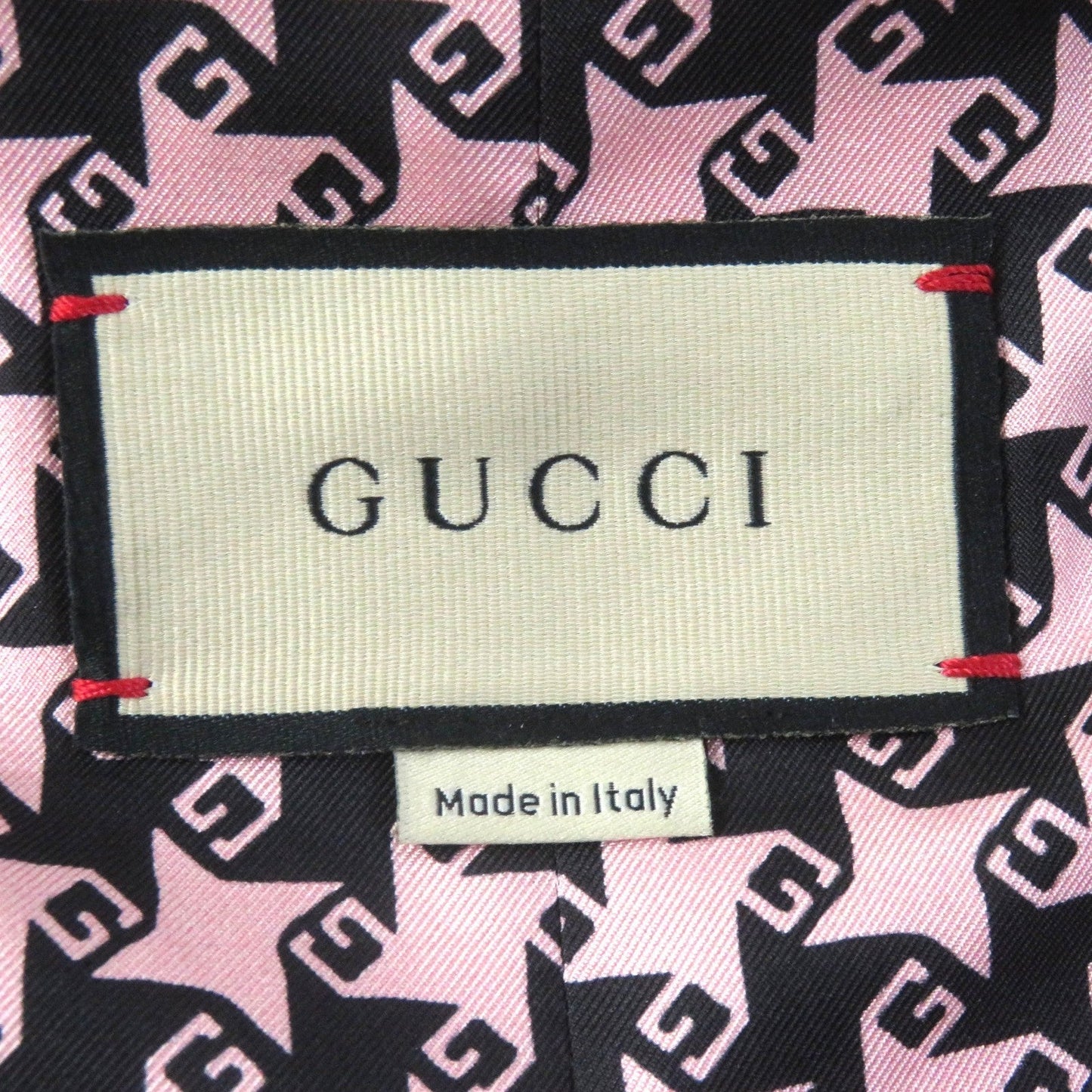 GUCCI 674323 ZAHXM Outer: 90% wool, Outer: 10% nylon, Lining: 100% silk Pink black Women 36 Used