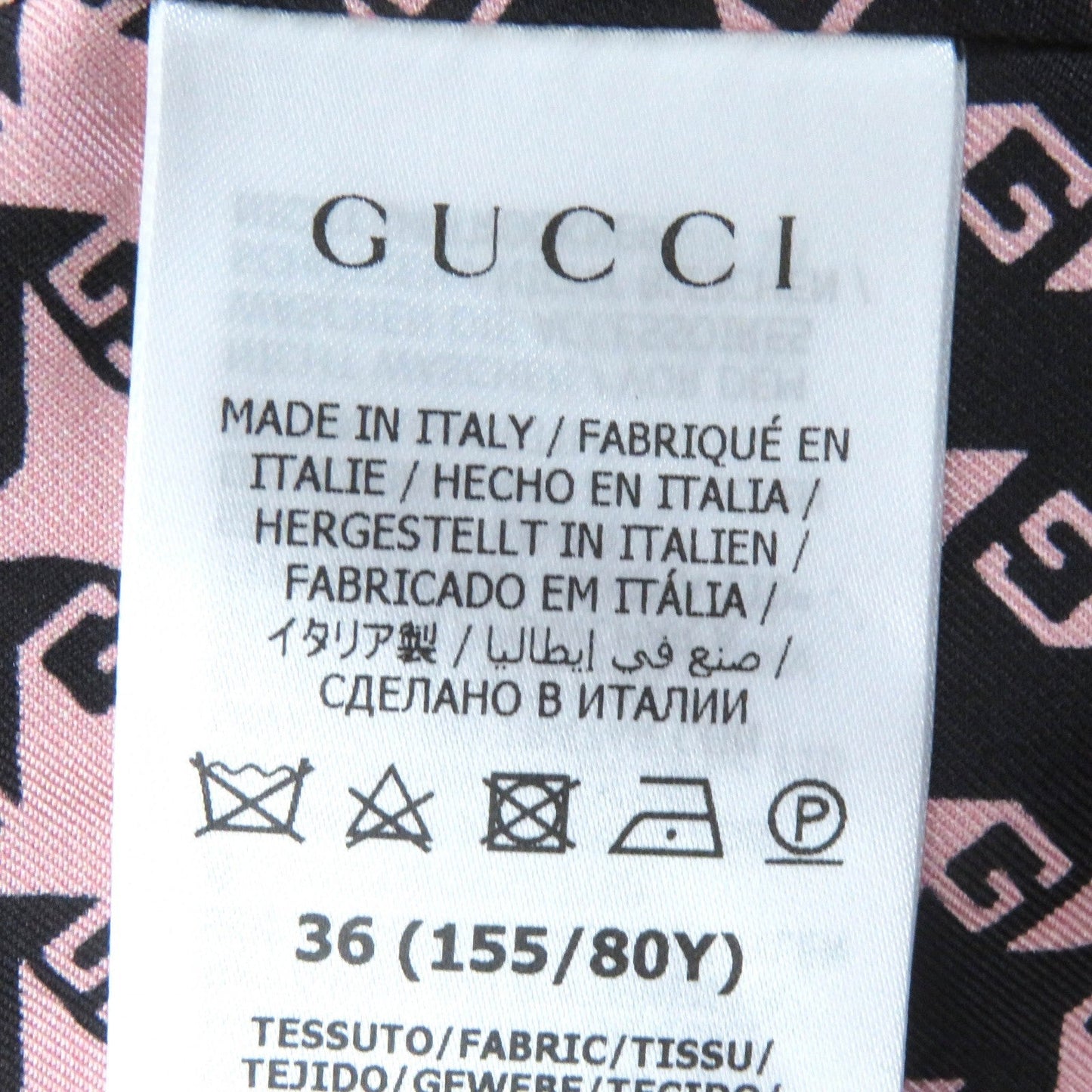 GUCCI 674323 ZAHXM Outer: 90% wool, Outer: 10% nylon, Lining: 100% silk Pink black Women 36 Used