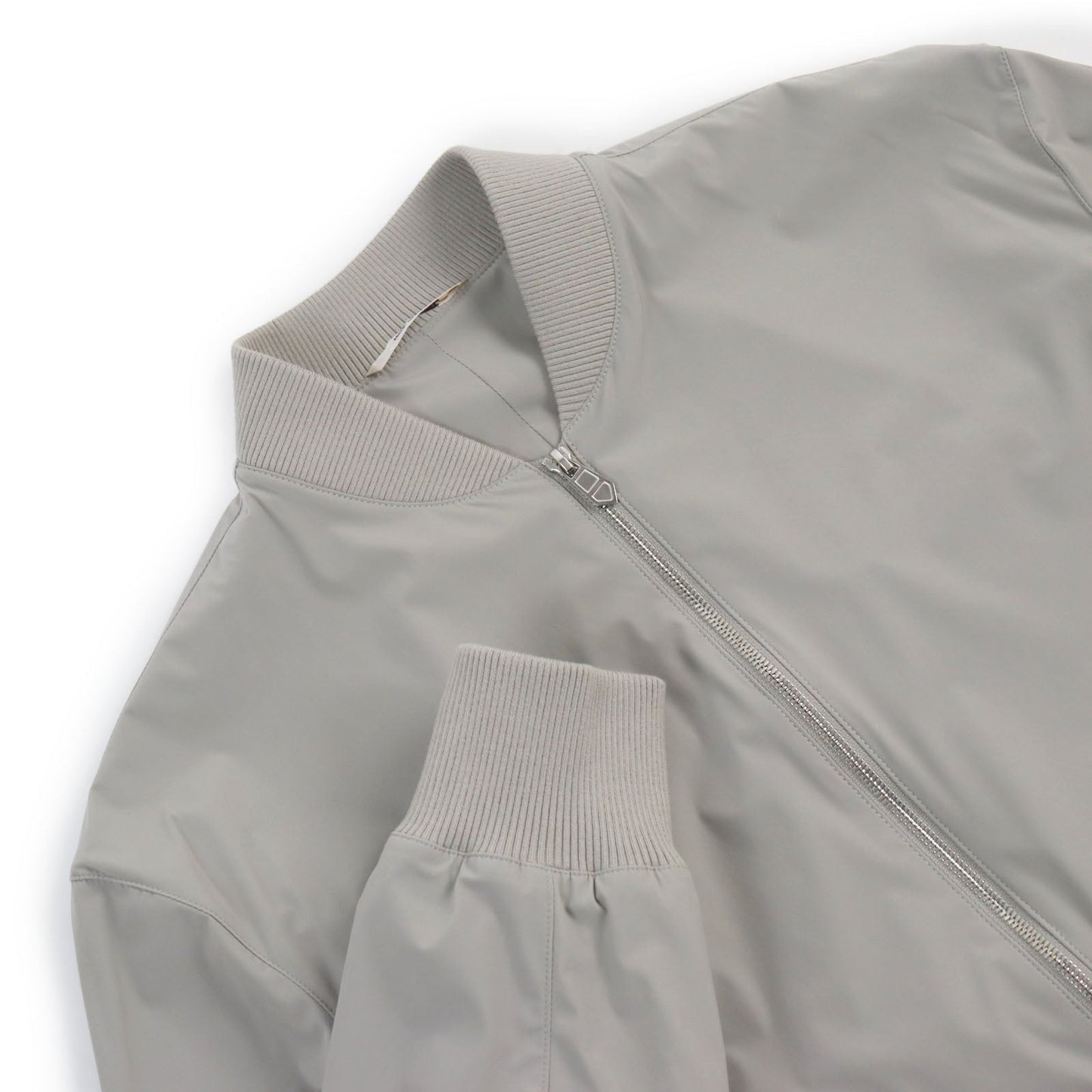 HERMES Jacket Main: 80% nylon, Main: 20% polyurethane, Part: Lamb leather, Part: 81% cotton, 16% nylon, 3% polyurethane gray mens 50 Used