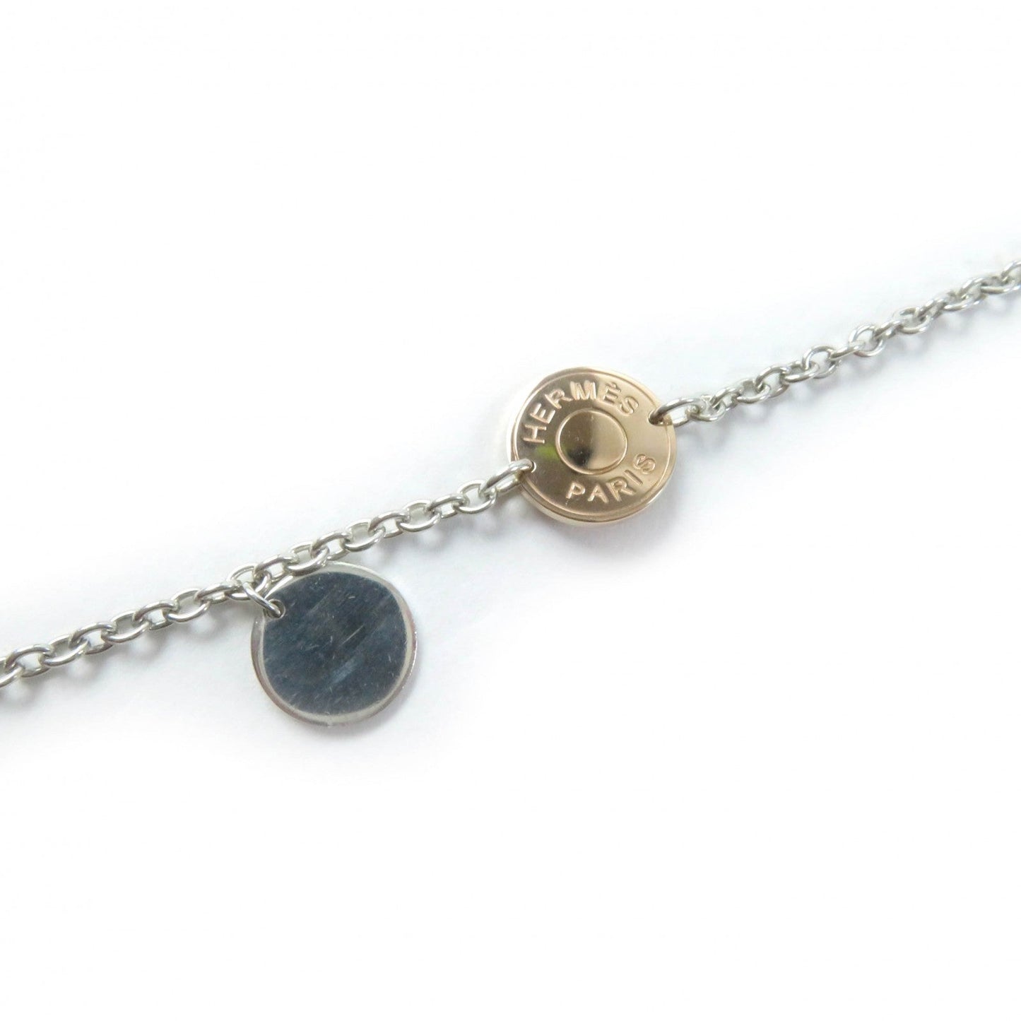 HERMES Necklace SV925 Silver gold