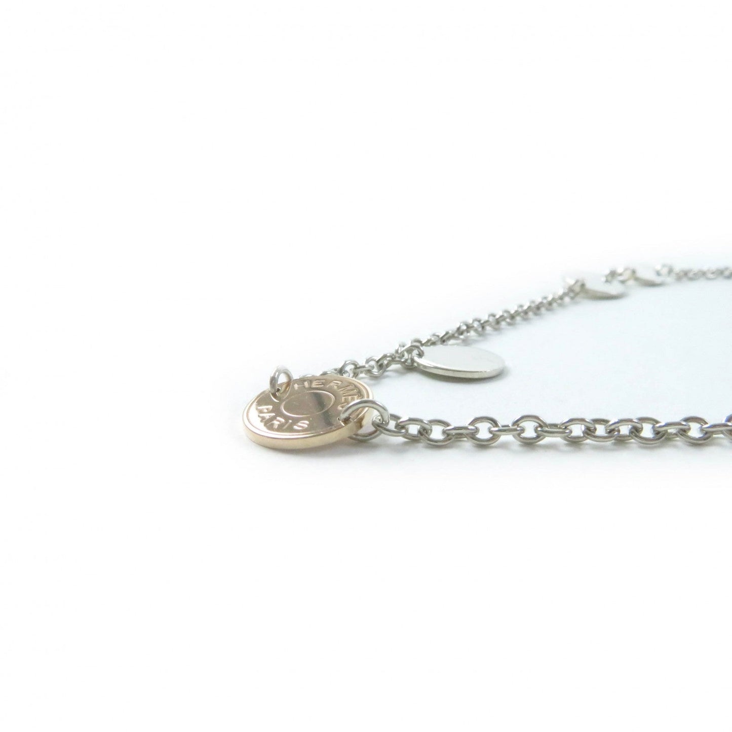HERMES Necklace SV925 Silver gold