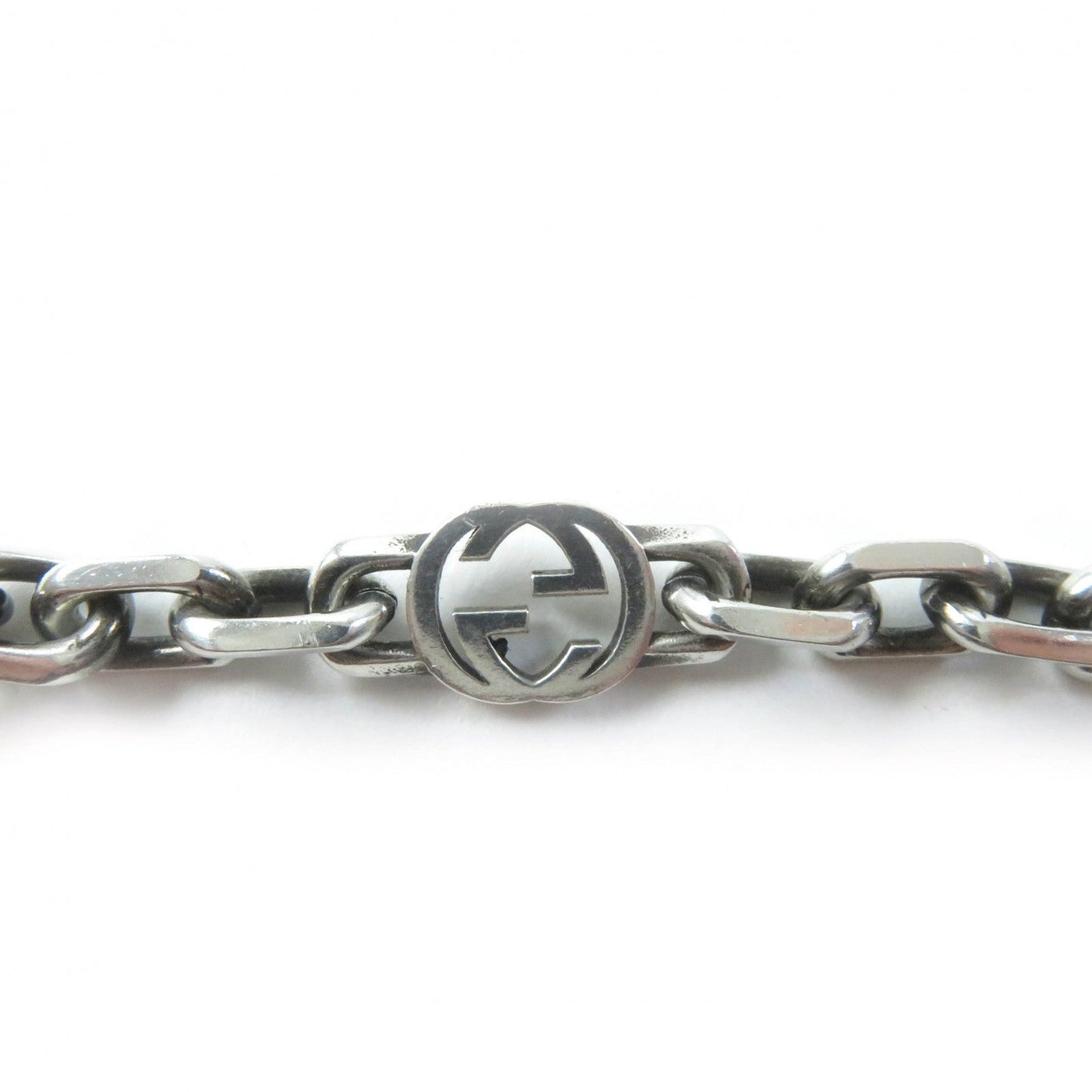 GUCCI bracelet 620798 AG925 Silver Interlocking Silver bracelet 16