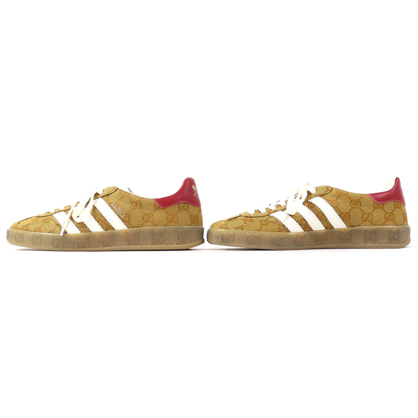 GUCCI Low cut sneakers 707868 HQ7086 GG canvas Beige brown Gazelle
