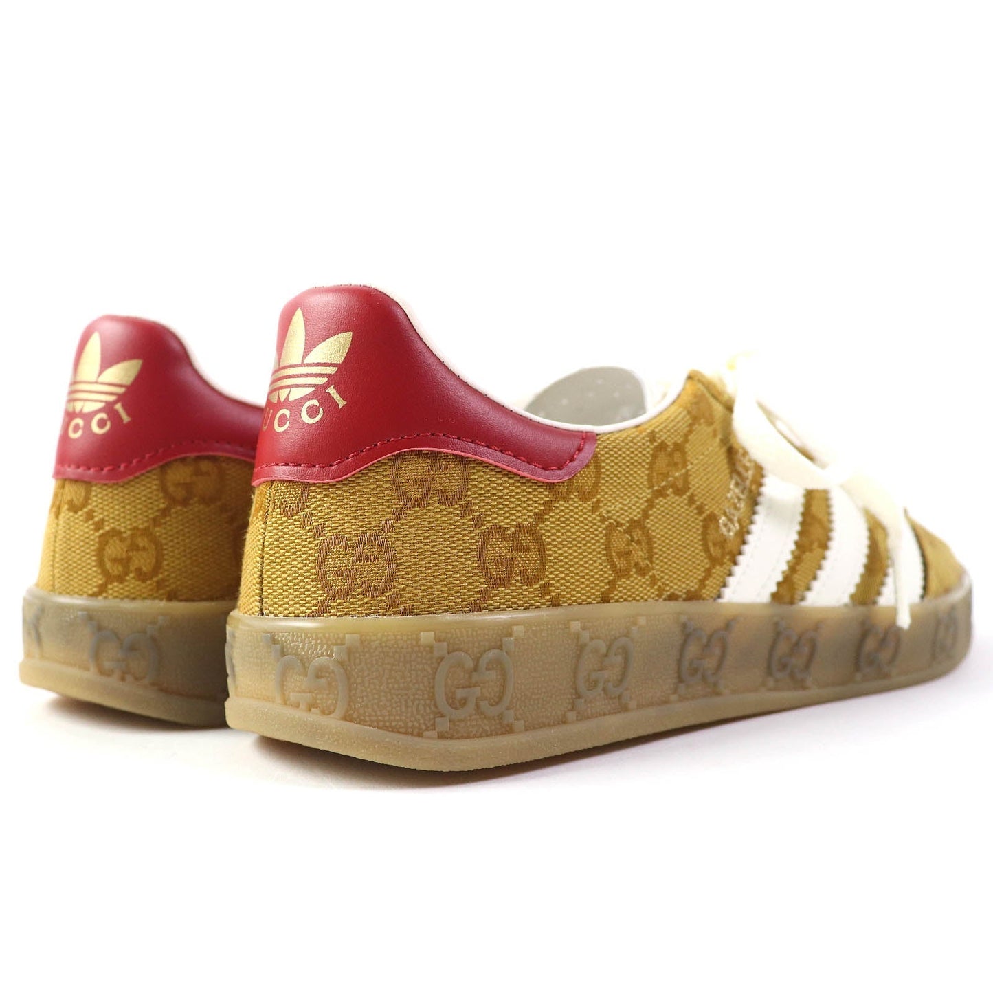 GUCCI Low cut sneakers 707868 HQ7086 GG canvas Beige brown Gazelle