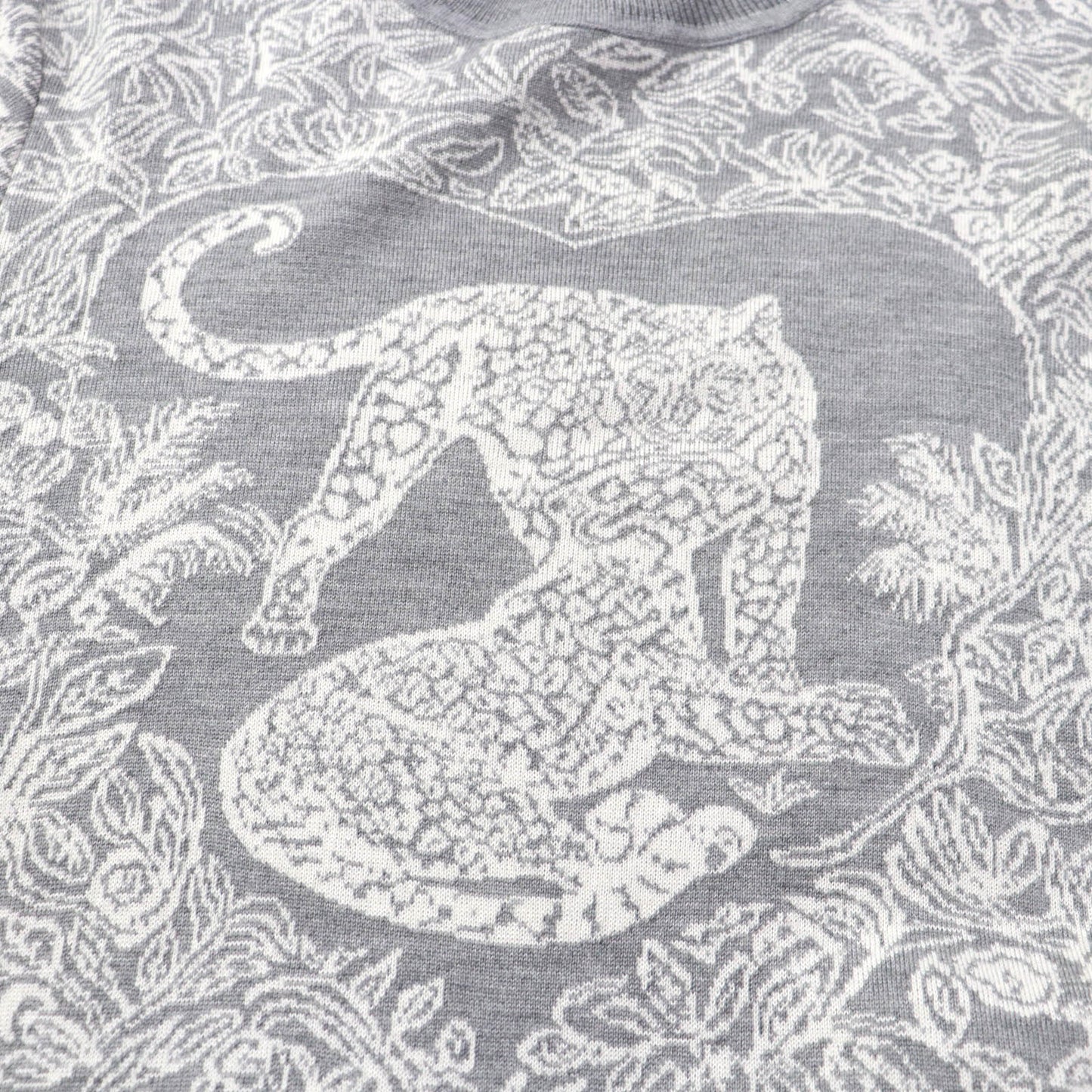 HERMES one piece cashmere Gray white 36