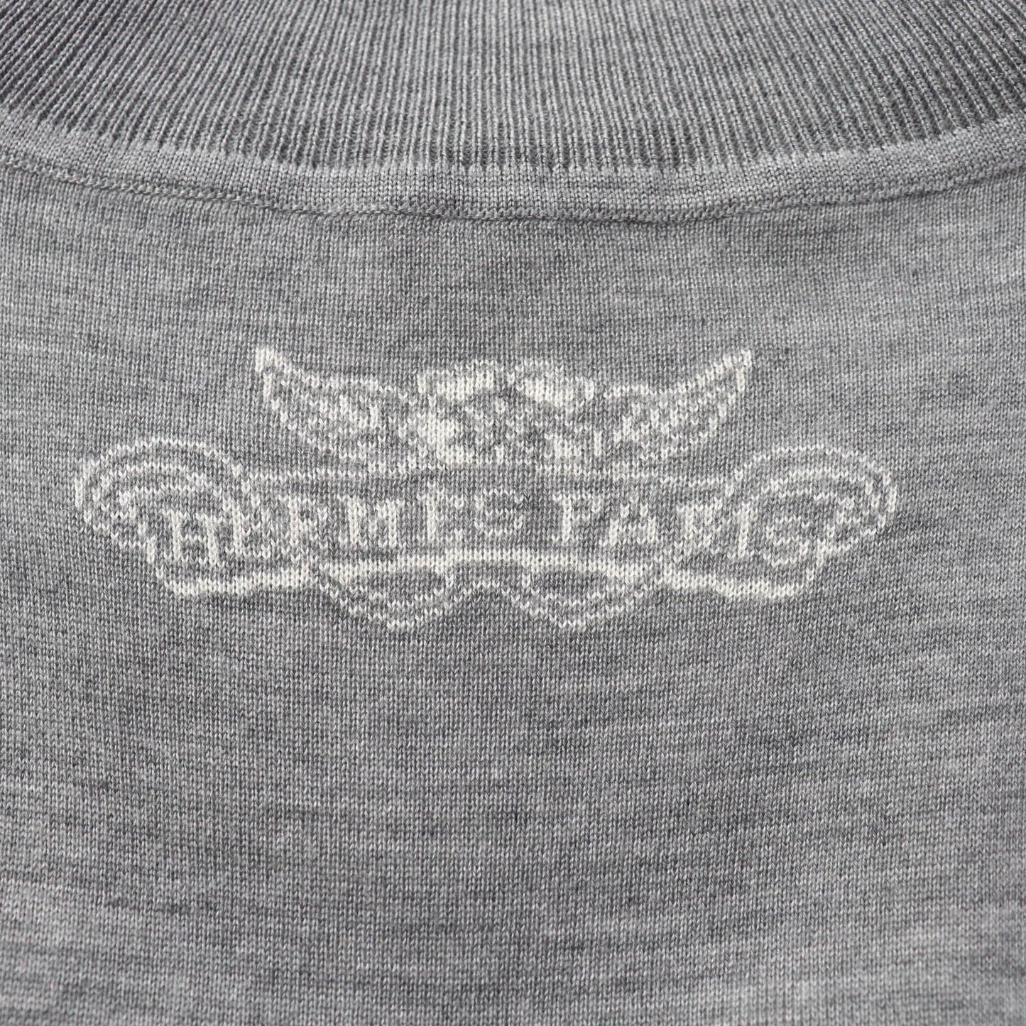 HERMES one piece cashmere Gray white 36
