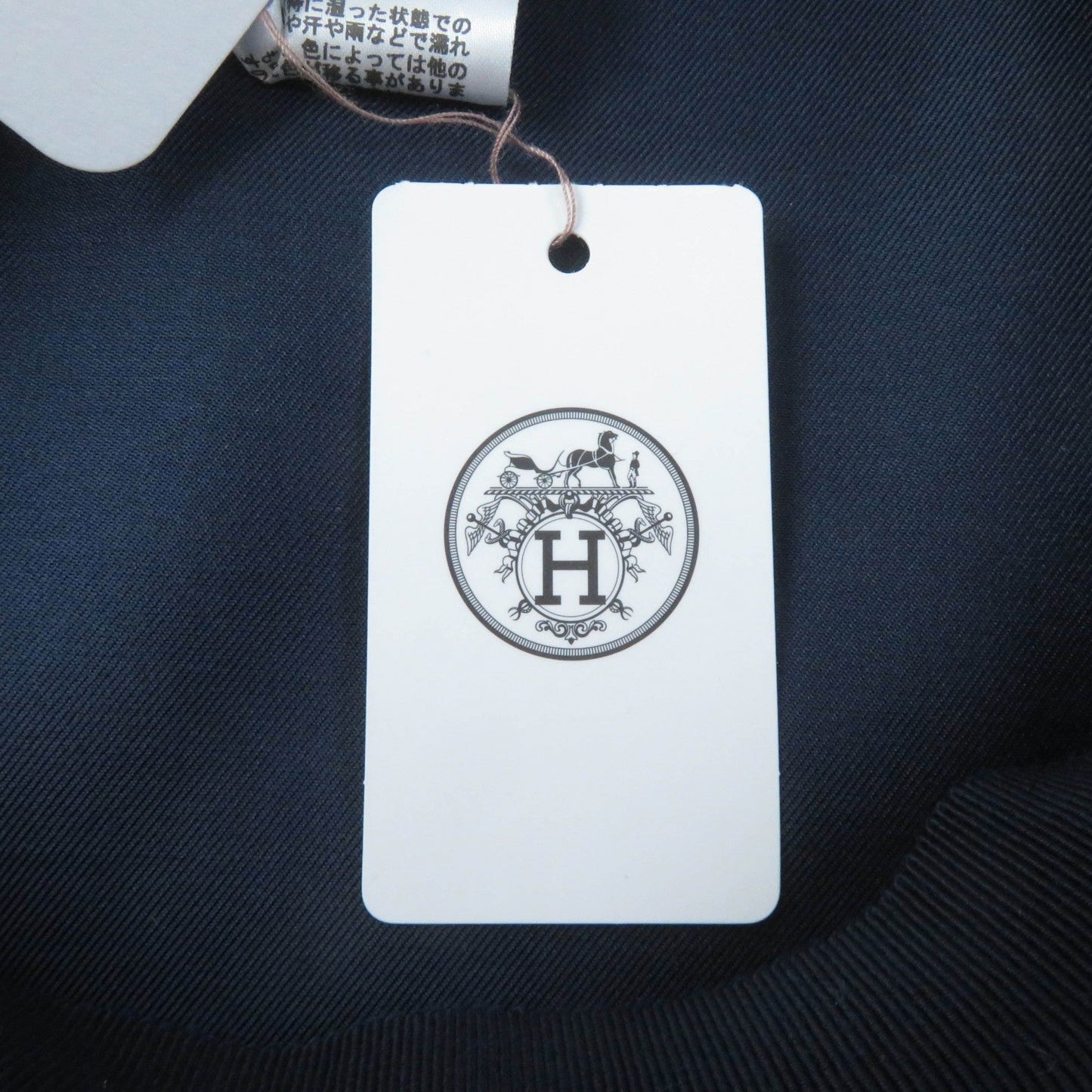HERMES Casquette cotton White navy Vauban 56