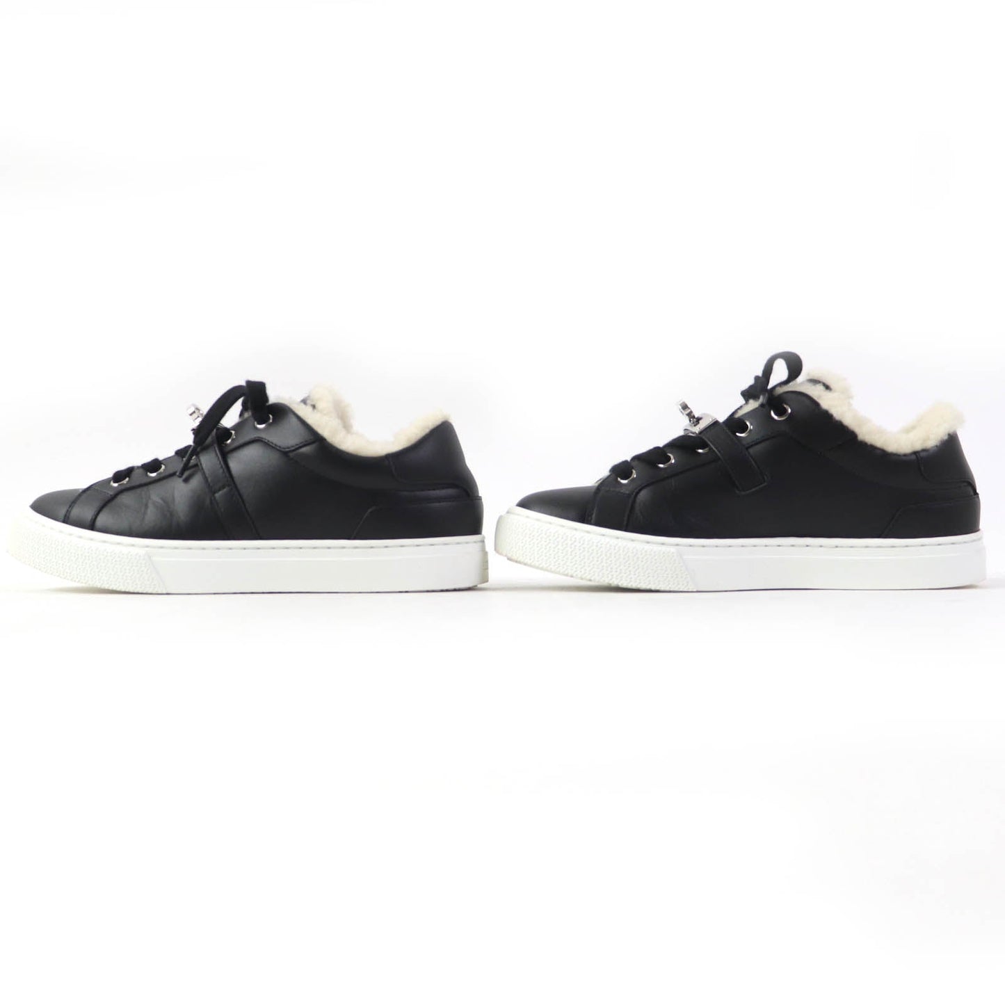 HERMES sneakers Sheepskin black Day 35.5