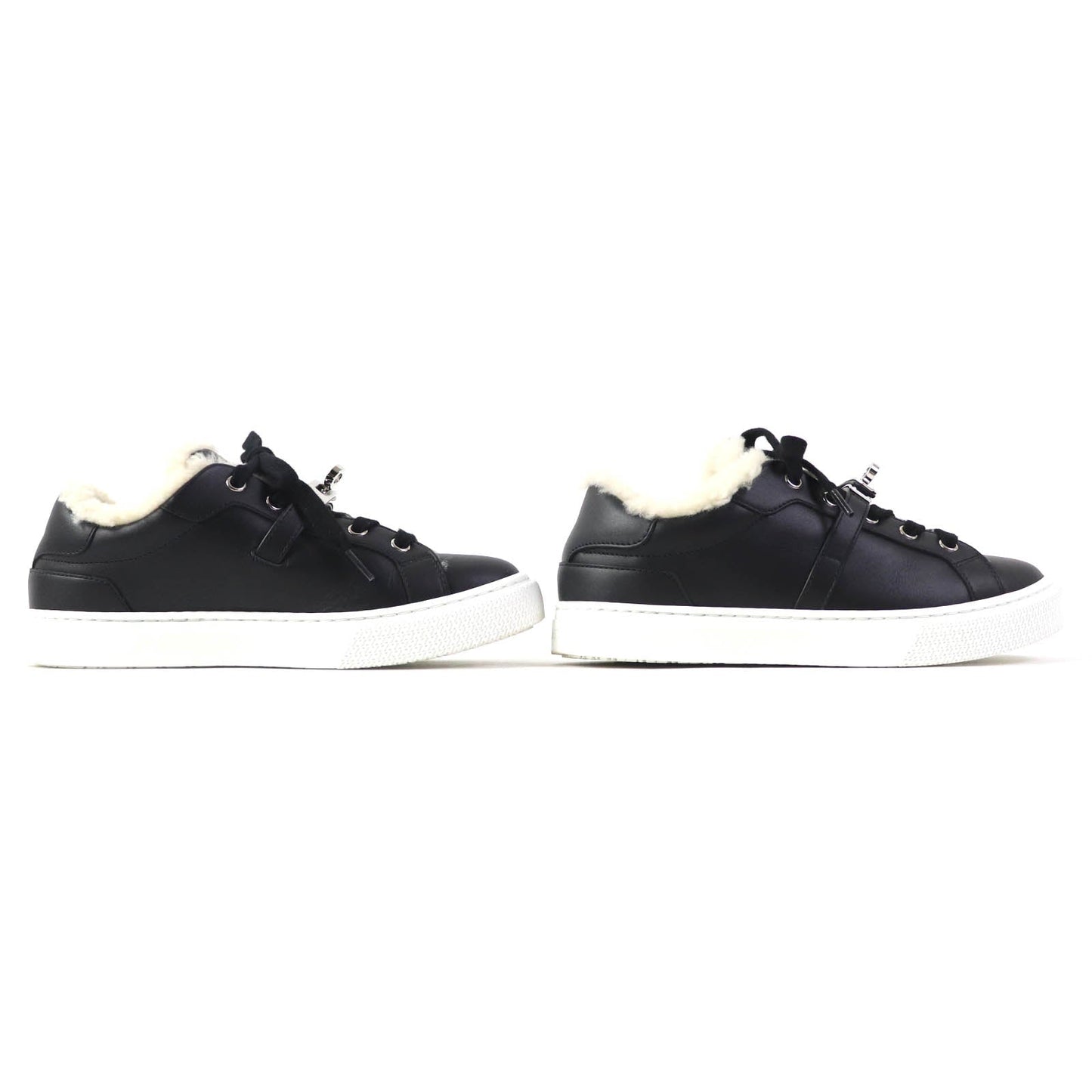 HERMES sneakers Sheepskin black Day 35.5