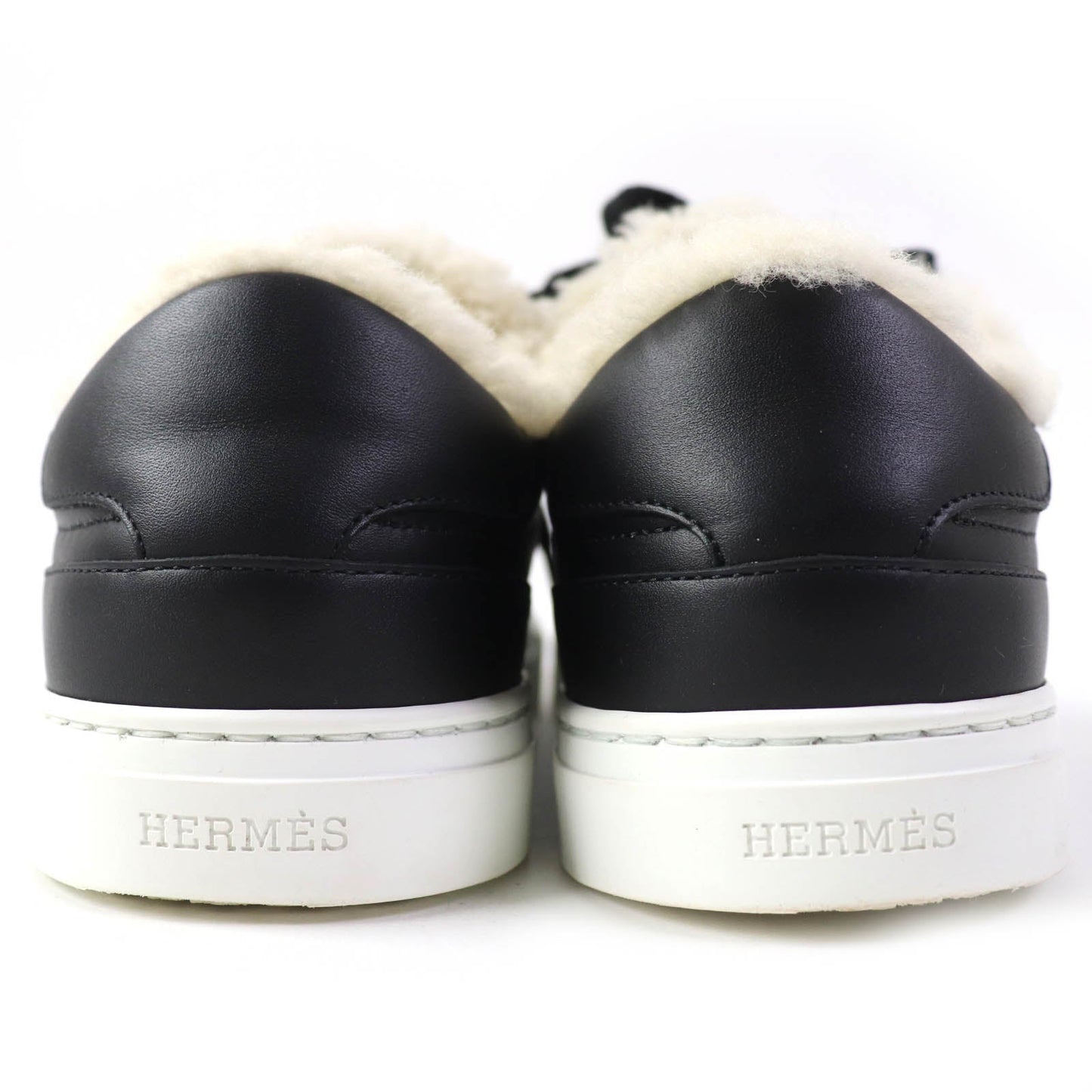 HERMES sneakers Sheepskin black Day 35.5