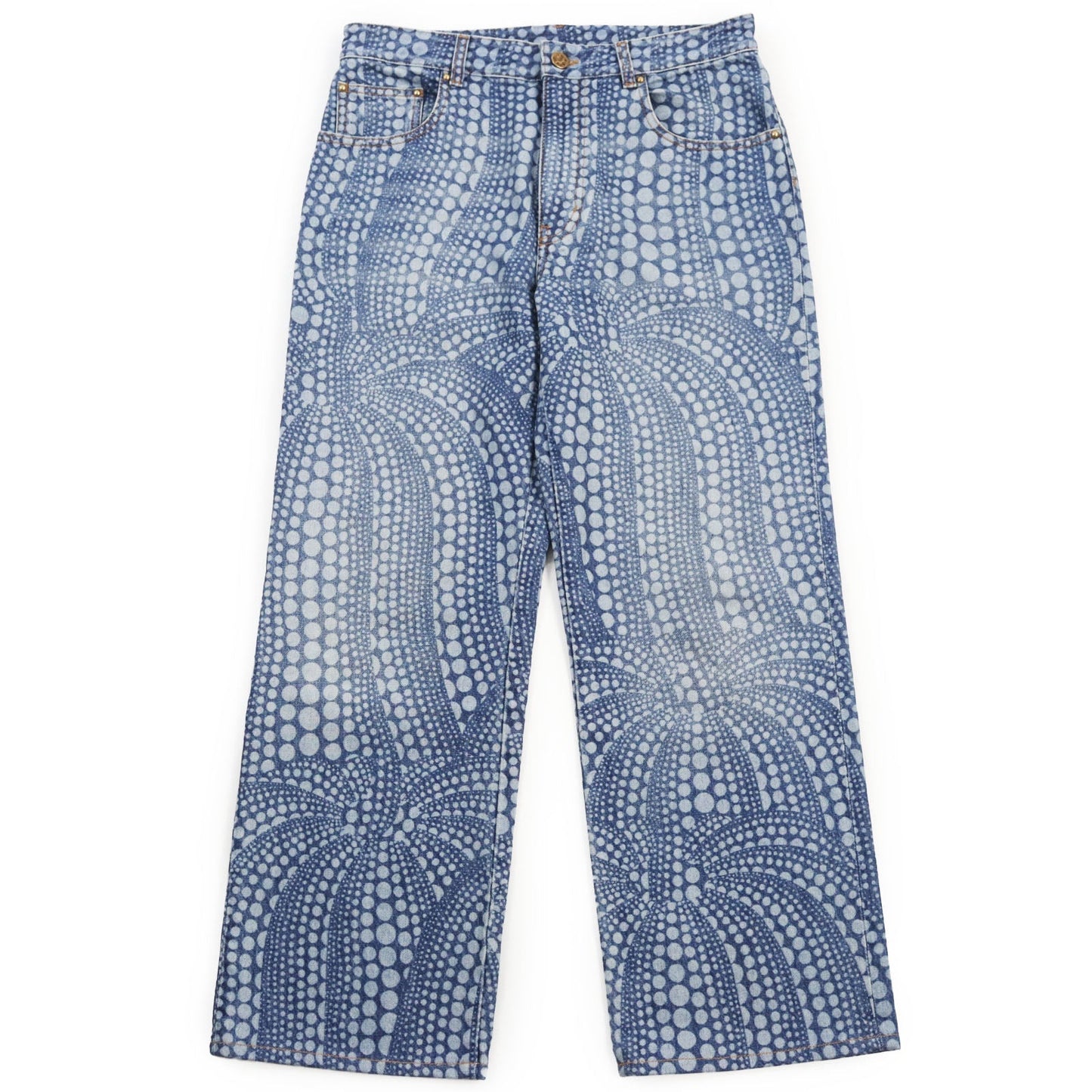 LOUIS VUITTON Denim pants cotton Indigo blue All Over Pumpkin Denim Pants 29