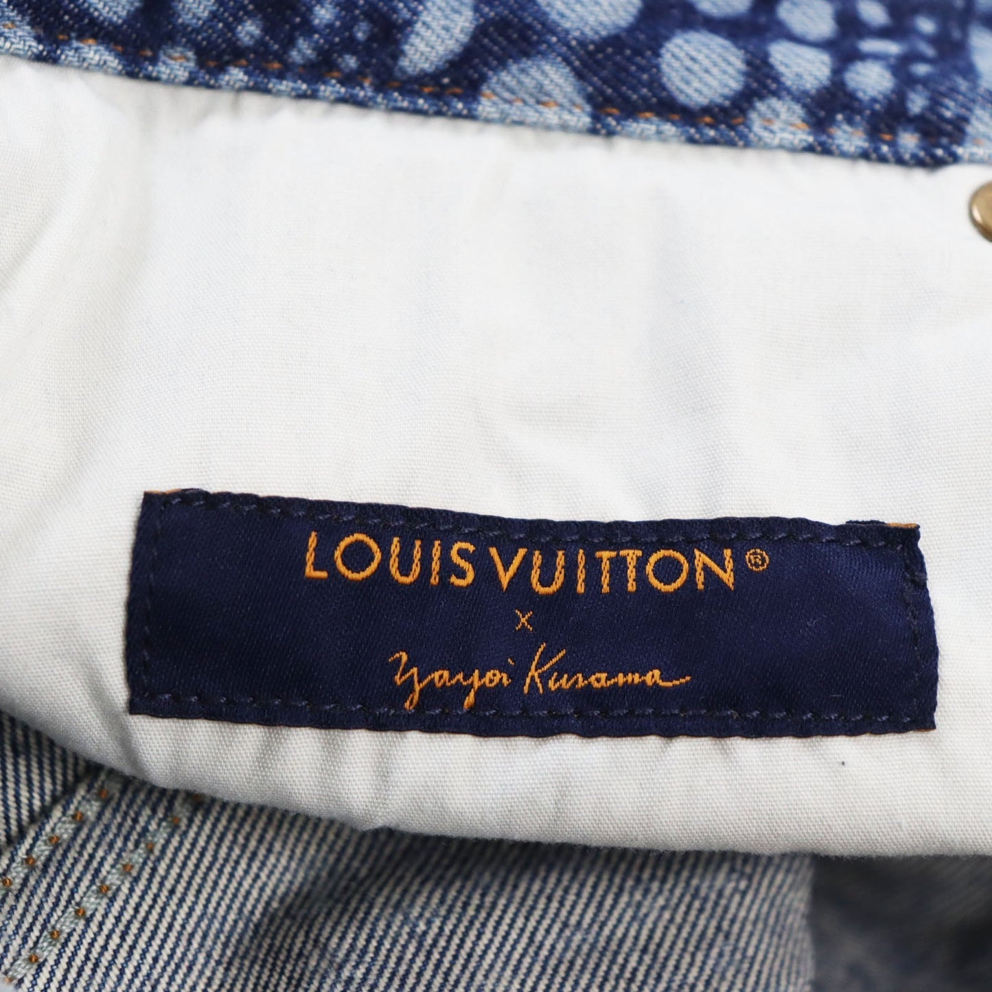 LOUIS VUITTON Denim pants cotton Indigo blue All Over Pumpkin Denim Pants 29