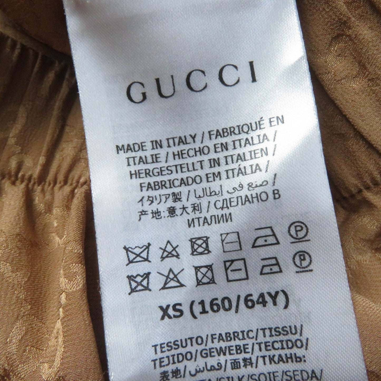 GUCCI Shorts 631681 silk Brown XS (160/64Y)