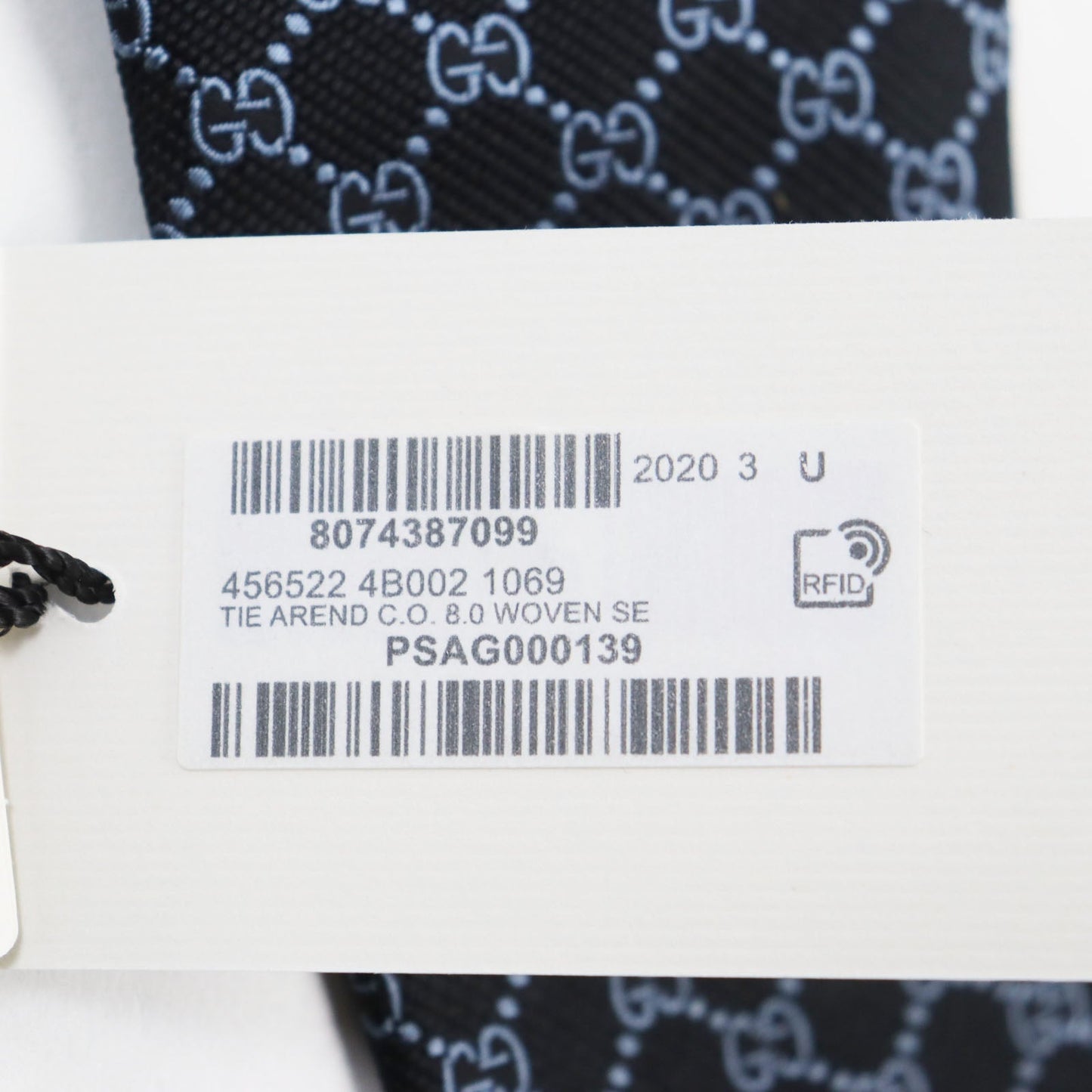 GUCCI tie 456522 silk Black blue