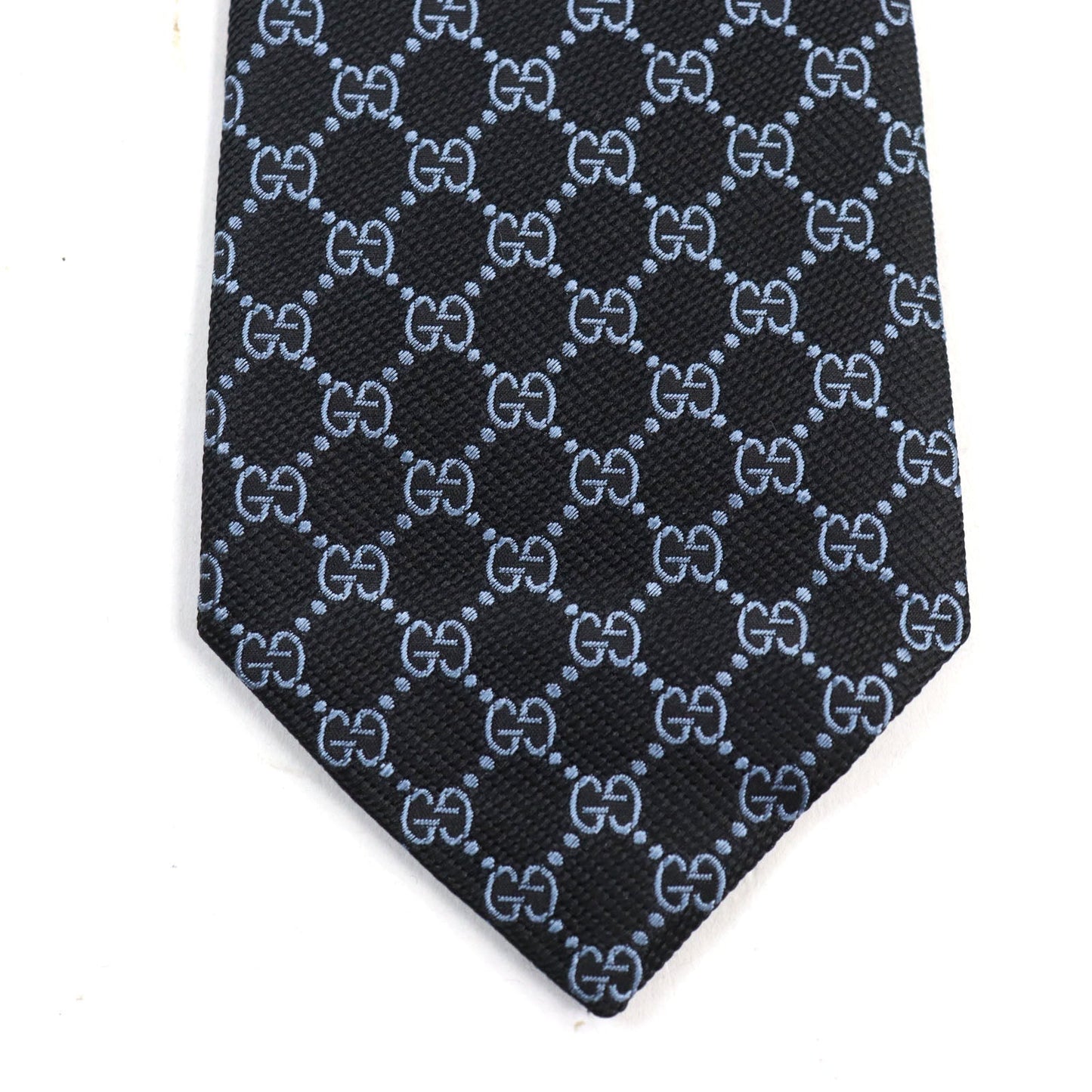 GUCCI tie 456522 silk Black blue