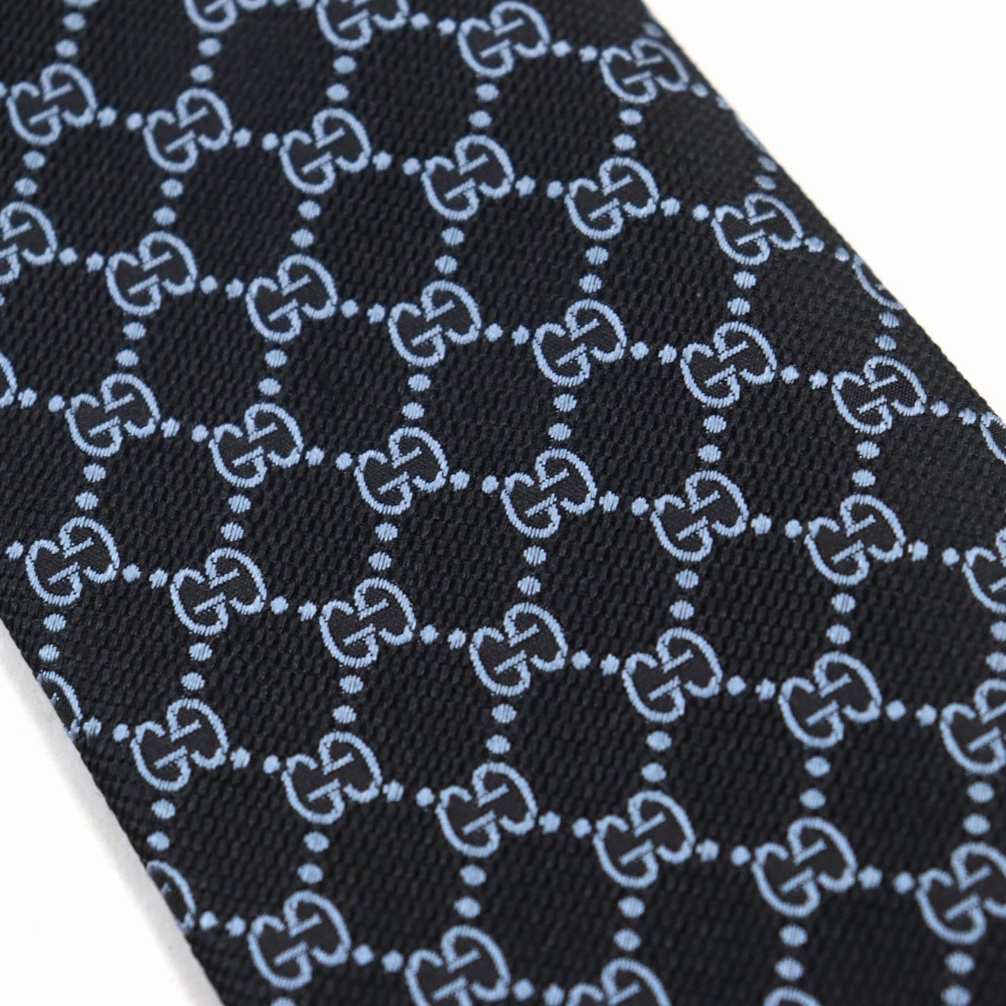 GUCCI tie 456522 silk Black blue