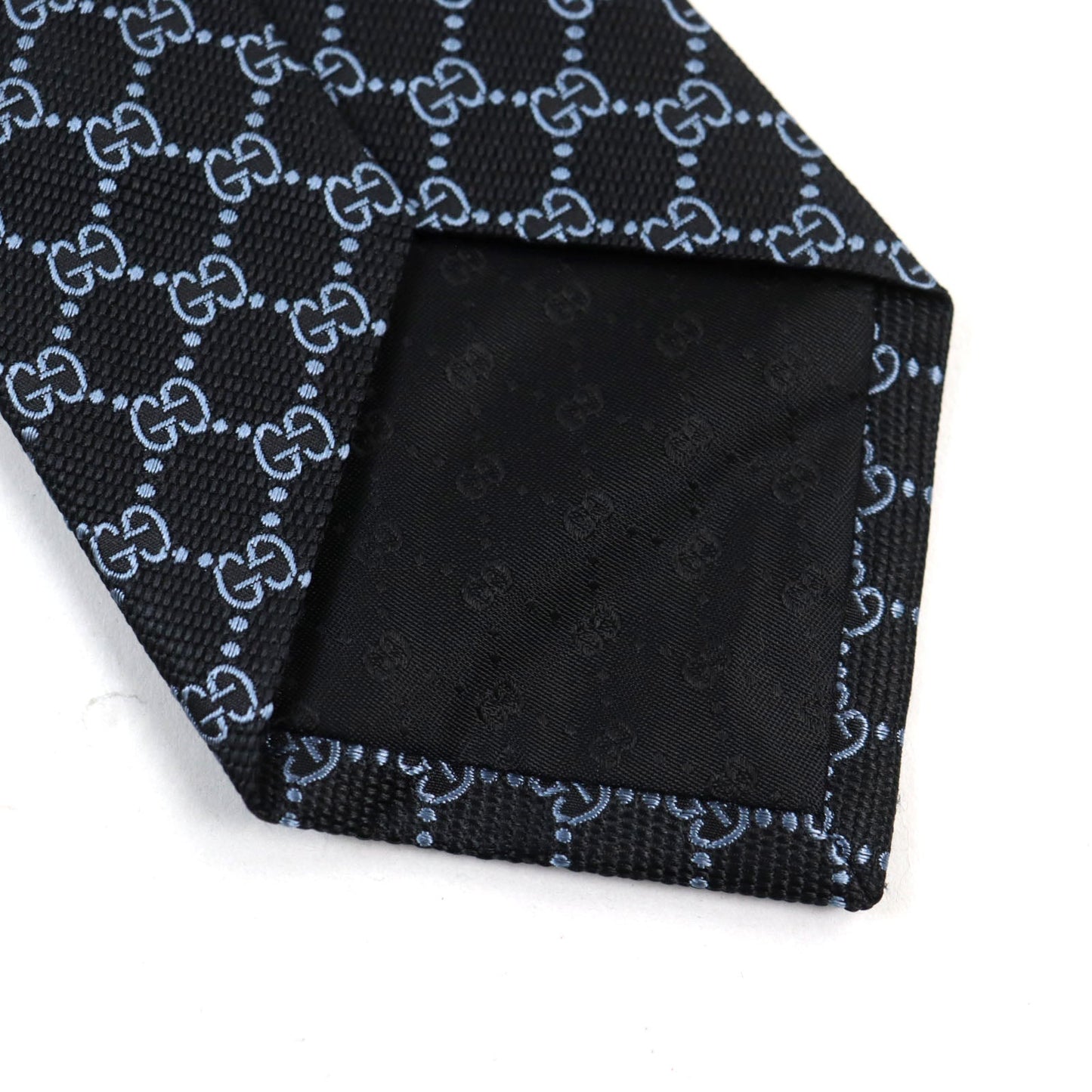 GUCCI tie 456522 silk Black blue