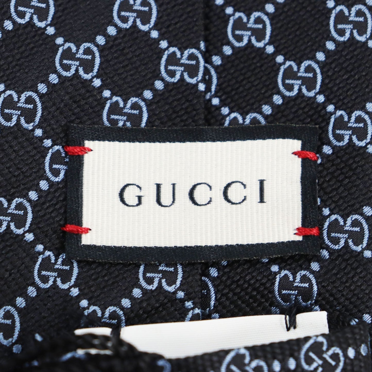 GUCCI tie 456522 silk Black blue