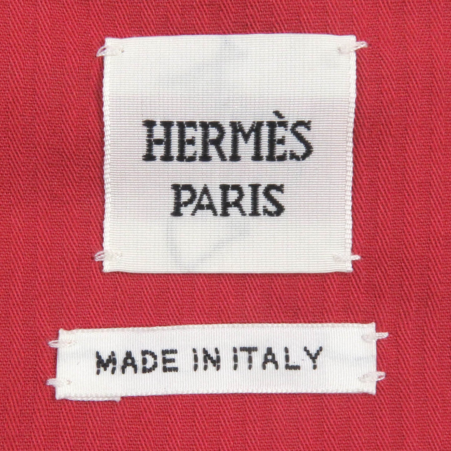 HERMES Denim Jacket Outer: 98% cotton, Outer: 2% polyurethane, Lining: 64% cotton, Lining: 33% rayon, Lining: 3% polyurethane, Leather: Cowhide Red Women 34 Used