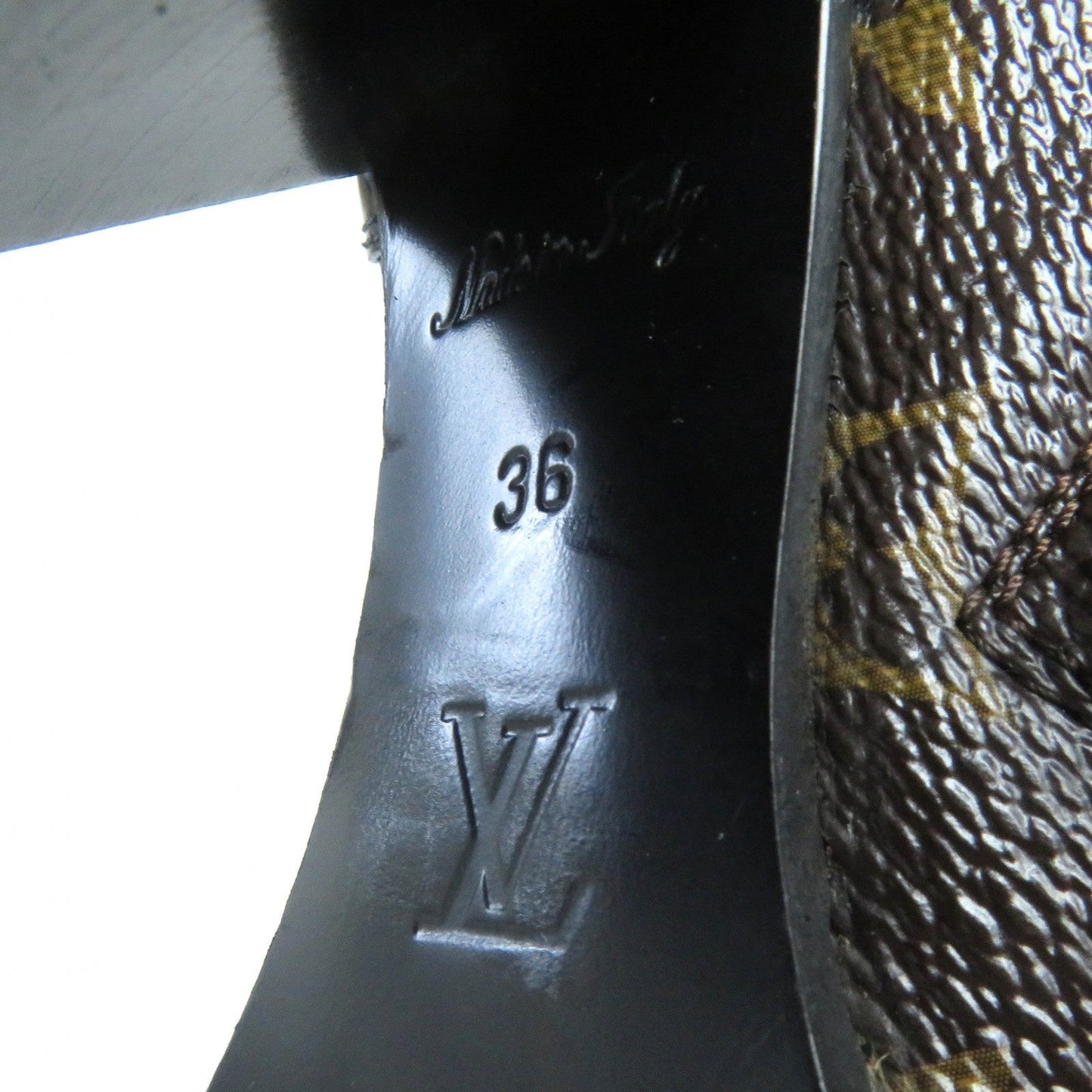 LOUIS VUITTON Ankle boots G34085 Part: Leather Black brown Star trail line Women 36 Used
