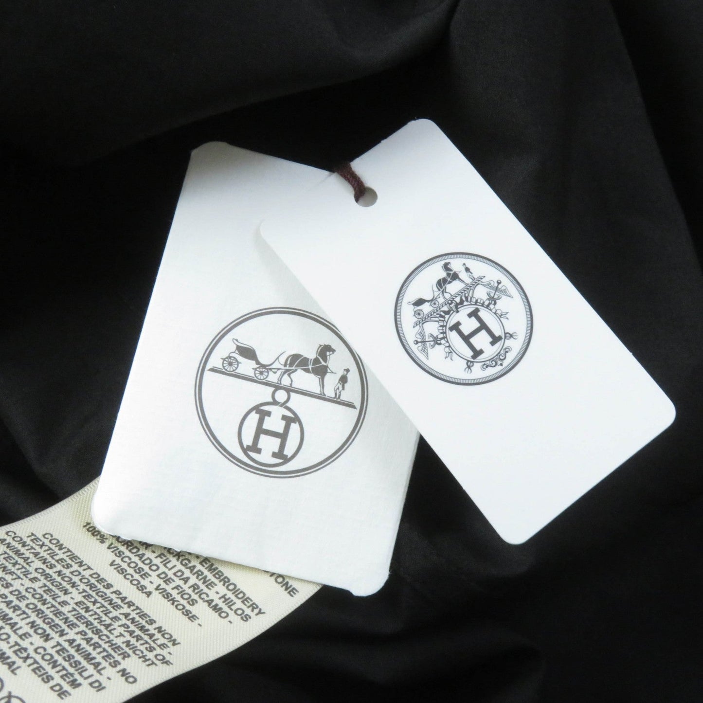 HERMES one piece cotton black 36