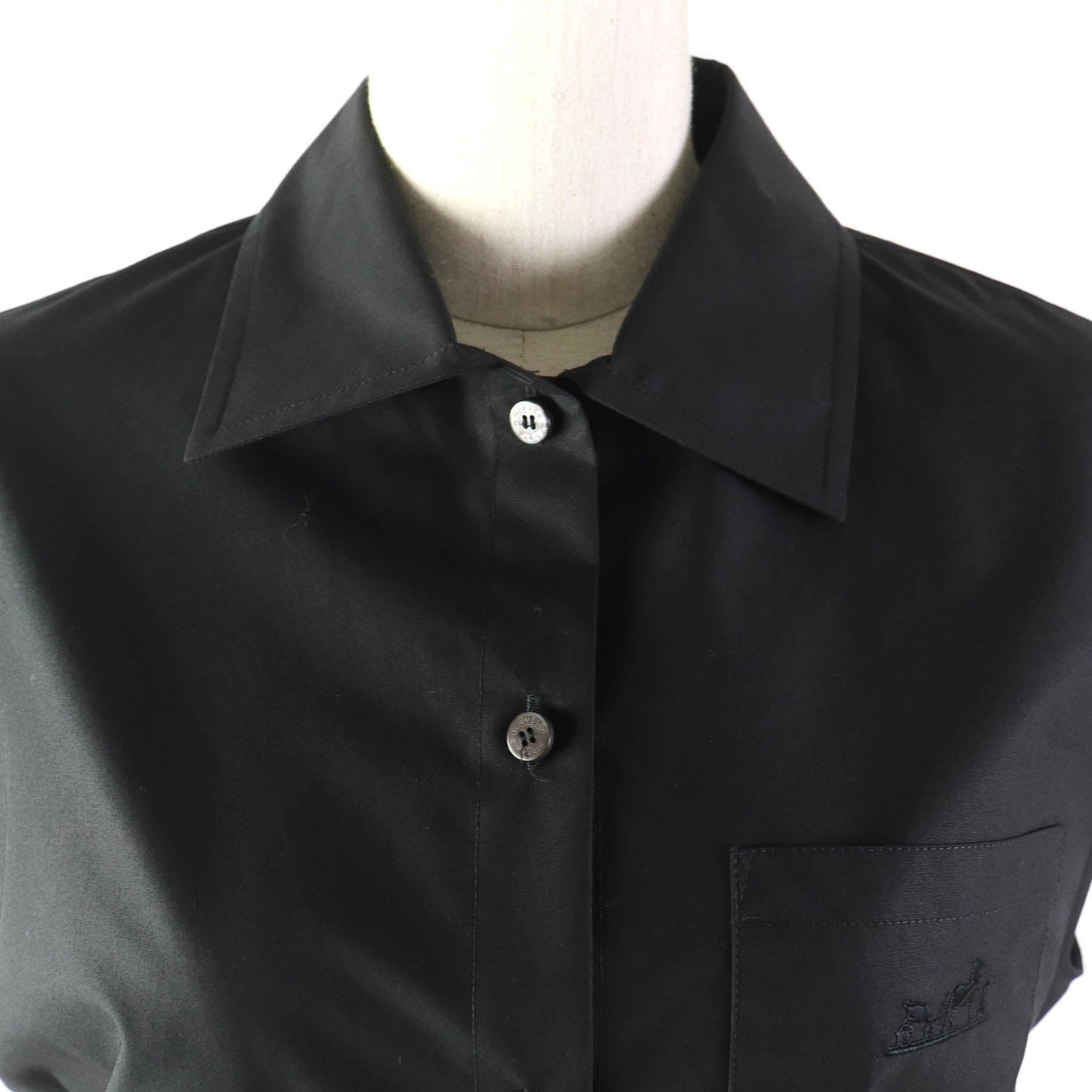 HERMES one piece cotton black 36