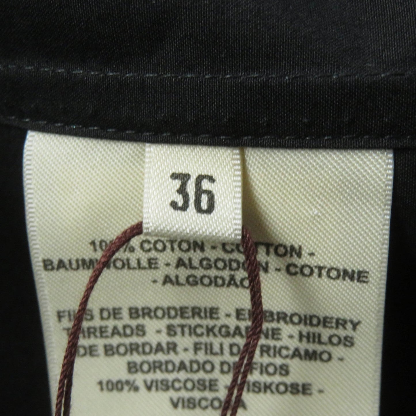 HERMES one piece cotton black 36