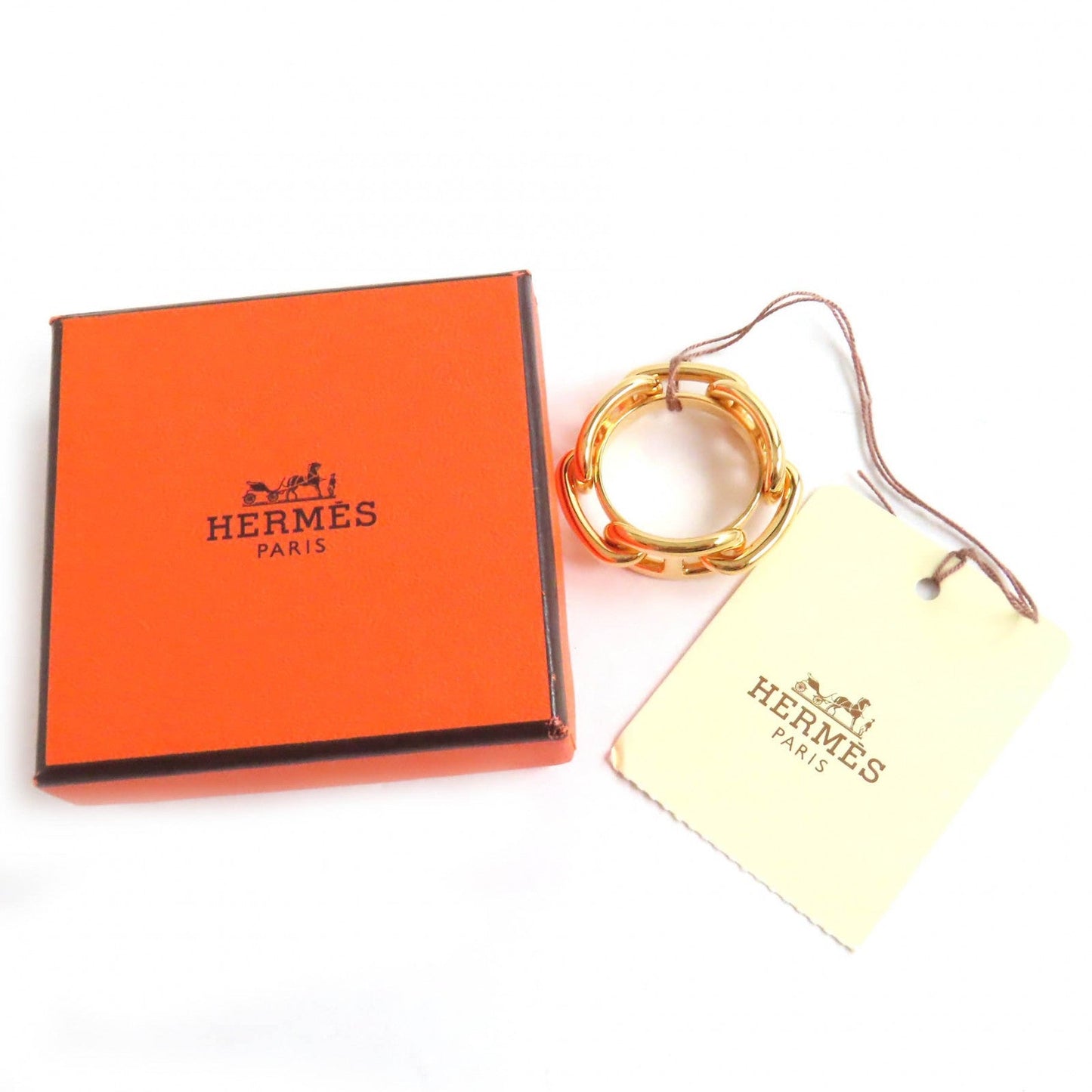 HERMES Scarf ring 601000S-00 Gold Plated gold Lukade