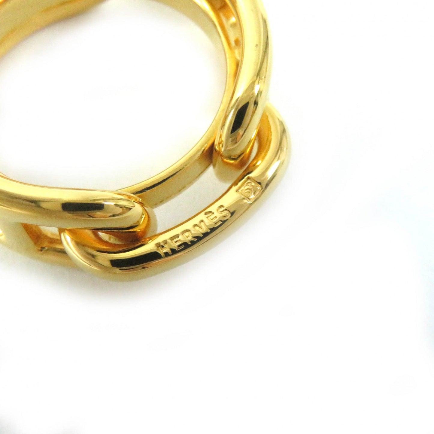 HERMES Scarf ring 601000S-00 Gold Plated gold Lukade